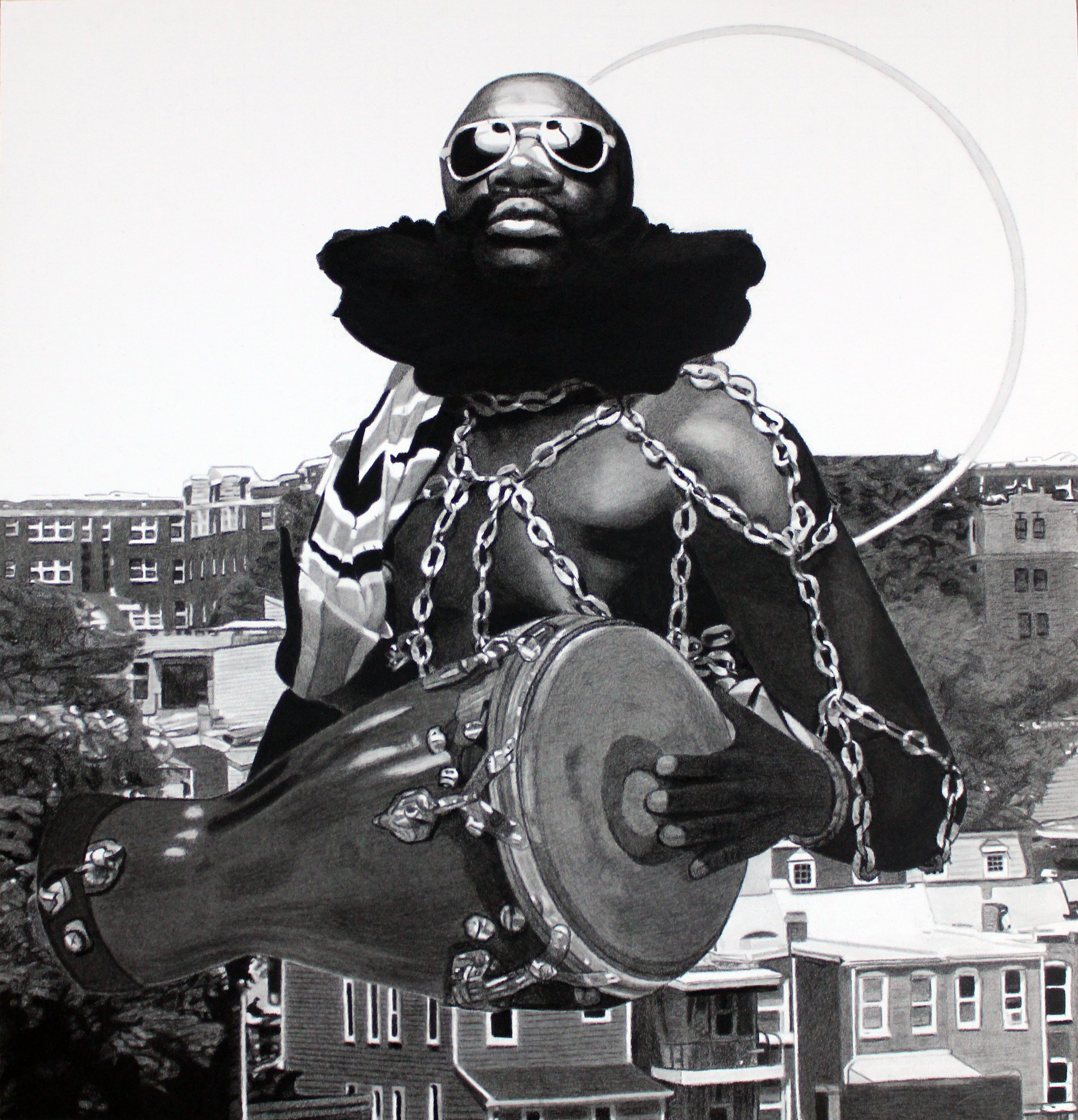 ShanGOGO (charcoal, graphite, 28"x 29")