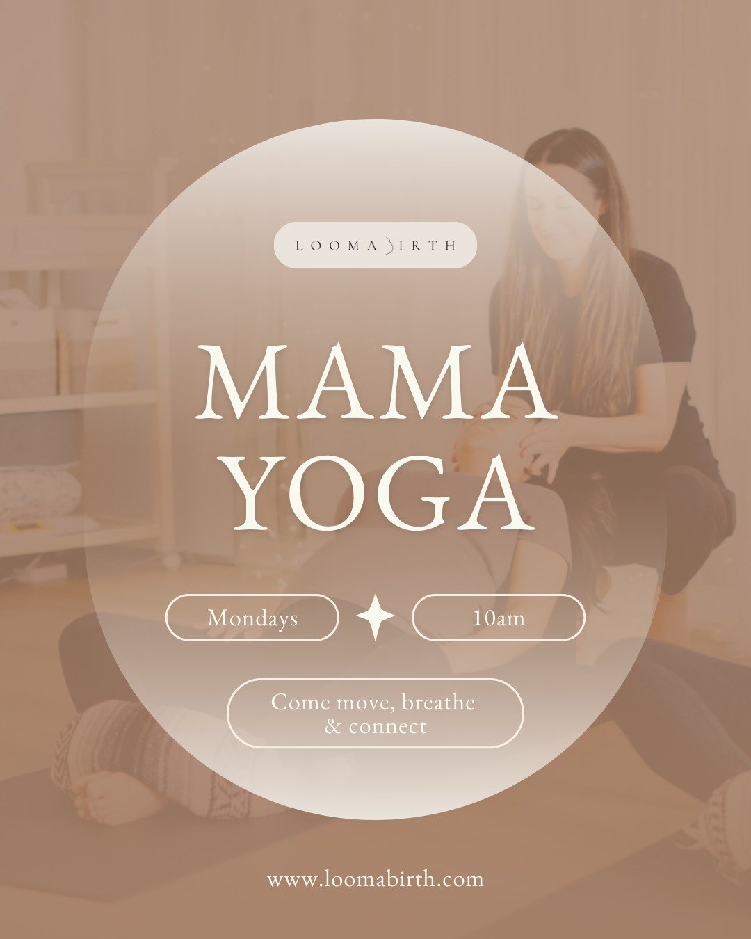 Slow down, breathe deep, and come back to your body, mama.

Our Mama Yoga classes are a gentle space to stretch, strengthen, and reconnect with yourself and with other mamas walking the same journey.

Whether you&rsquo;re newly postpartum or just cra