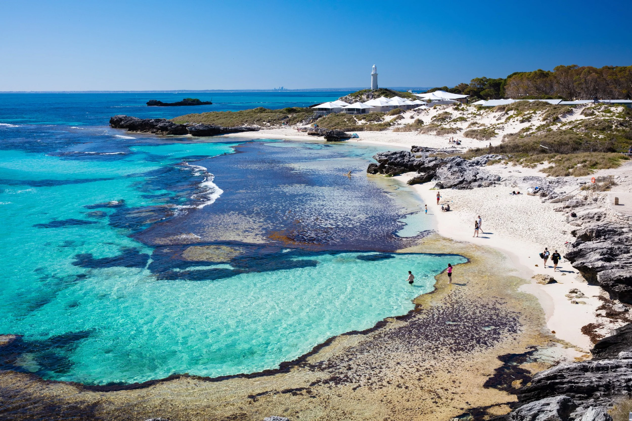Rottnest Island coastline and turquoise water