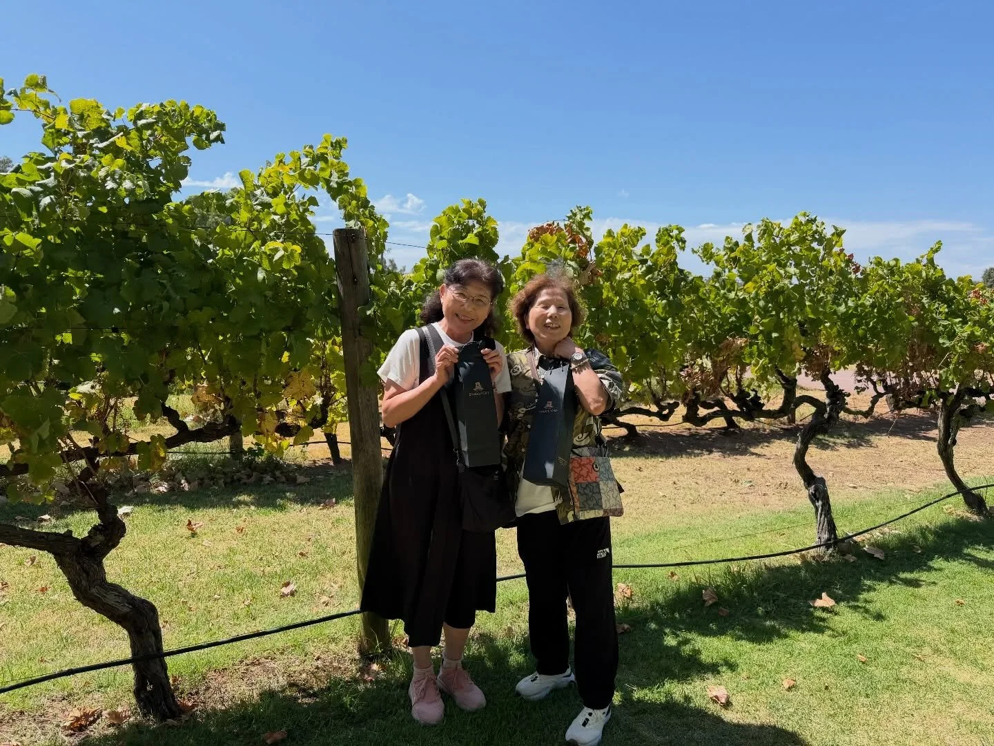Swan Valley tour 🍇🍷💜

ご姉妹でご参加いただき、「たくさんワインを楽しみたい！」
とのリクエストをいただいたので、ワイナリーを3ヶ所巡りました✨

とてもお酒が強いお二人で、
見ている私まで気持ちよくなってしまうほどでした🥰💜笑

特に弊社限定の @sandalford_wines ランチを
大絶賛していただき、とても嬉しかったです✨🧡

本当にありがとうございました✨
またいつかお会いできたら嬉しいです🙏

#SVOMA #スワンバレー #sandalford