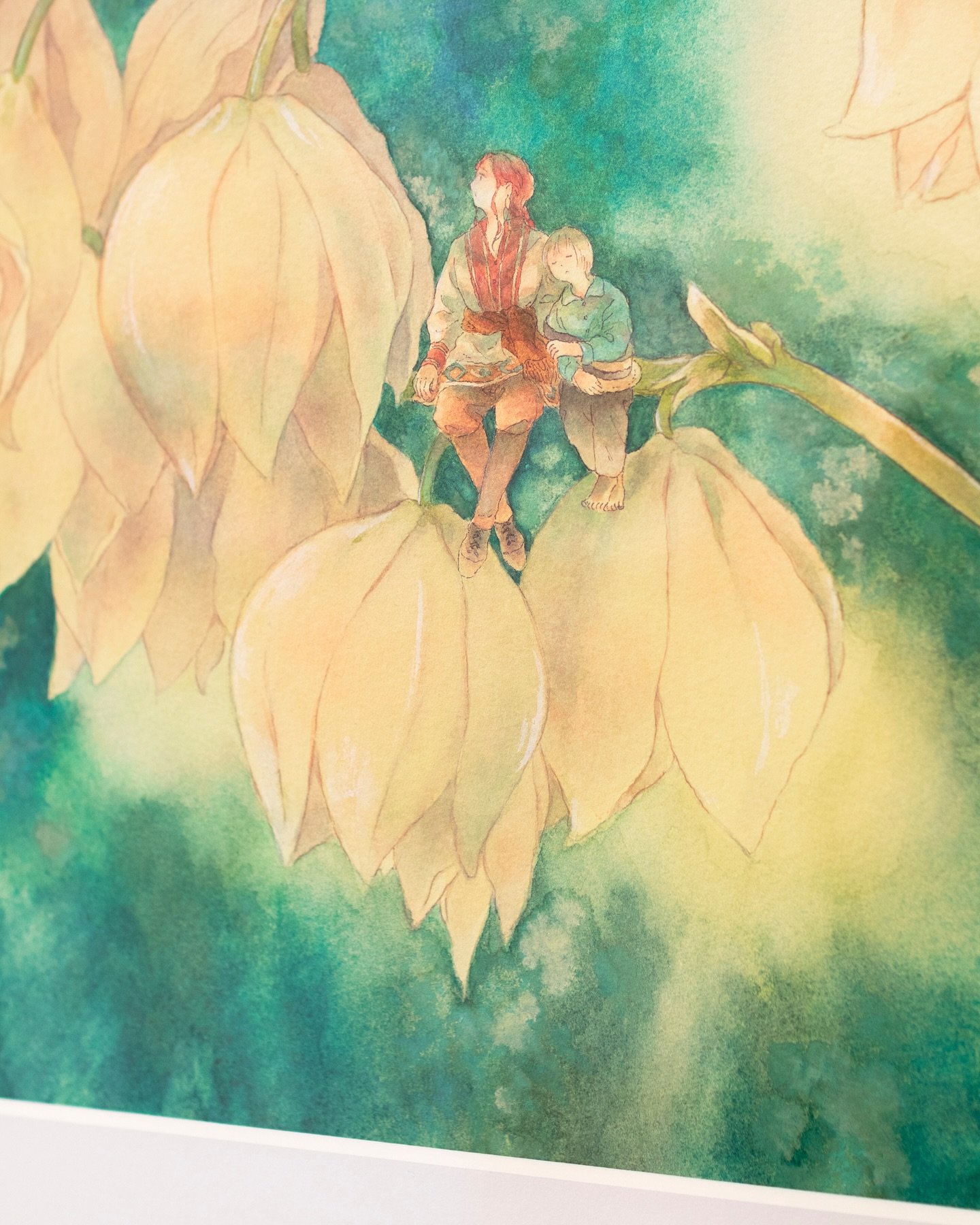【個展「小さくも広大なる世界」】表参道OPA galleryさんでの個展、いよいよ最終日です！
朝からたくさんご来場いただき嬉しいです。

こちらの原画をご覧いただけるのも本日17時まで。
次の個展はまた2年後くらいになるかなぁと思っておりますので、
ぜひこの機会に原画ご覧いただけると嬉しいです〜！
表参道OPA galleryにて、お待ちしております！

::::

「小さくも広大なる世界」
The Secret World of Little Travelers

日付：2025年4月11日