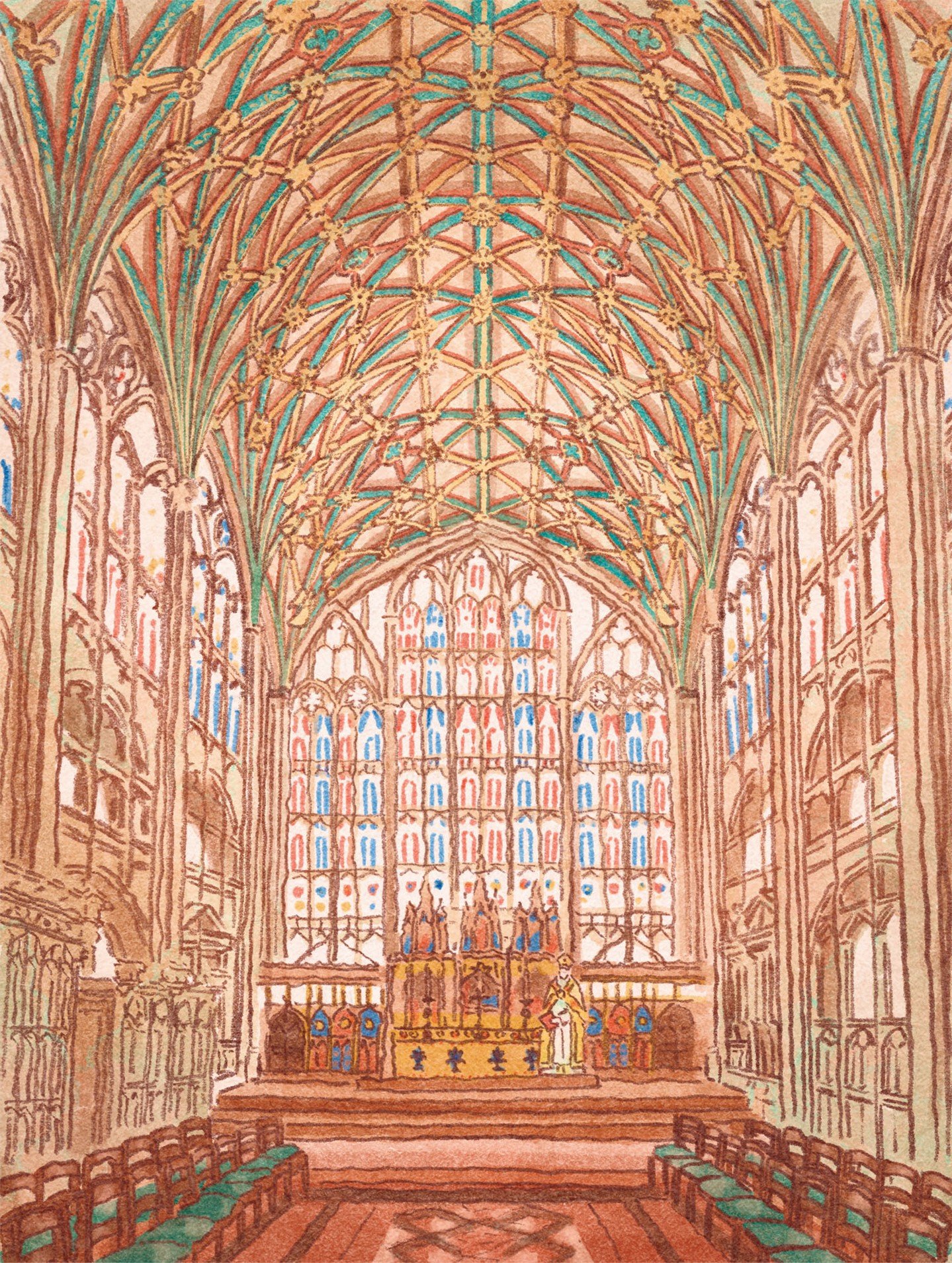 【お仕事】建築知識2025年10月号
イギリスの建物2点を描かせていただきました。
ホグワーツの撮影にも使われたというグロスター大聖堂。
網目状の天井様式は圧巻です。

ありがたいことに年内のご依頼はしばらく前にいっぱいになり、
現在は2026年1月以降の着手でご相談させていただいています。
今年は本当にいろんなお仕事をさせていただけてとても嬉しいです。

なかなかご紹介ができていないのですが、少しずつお知らせしていけたらと思います。