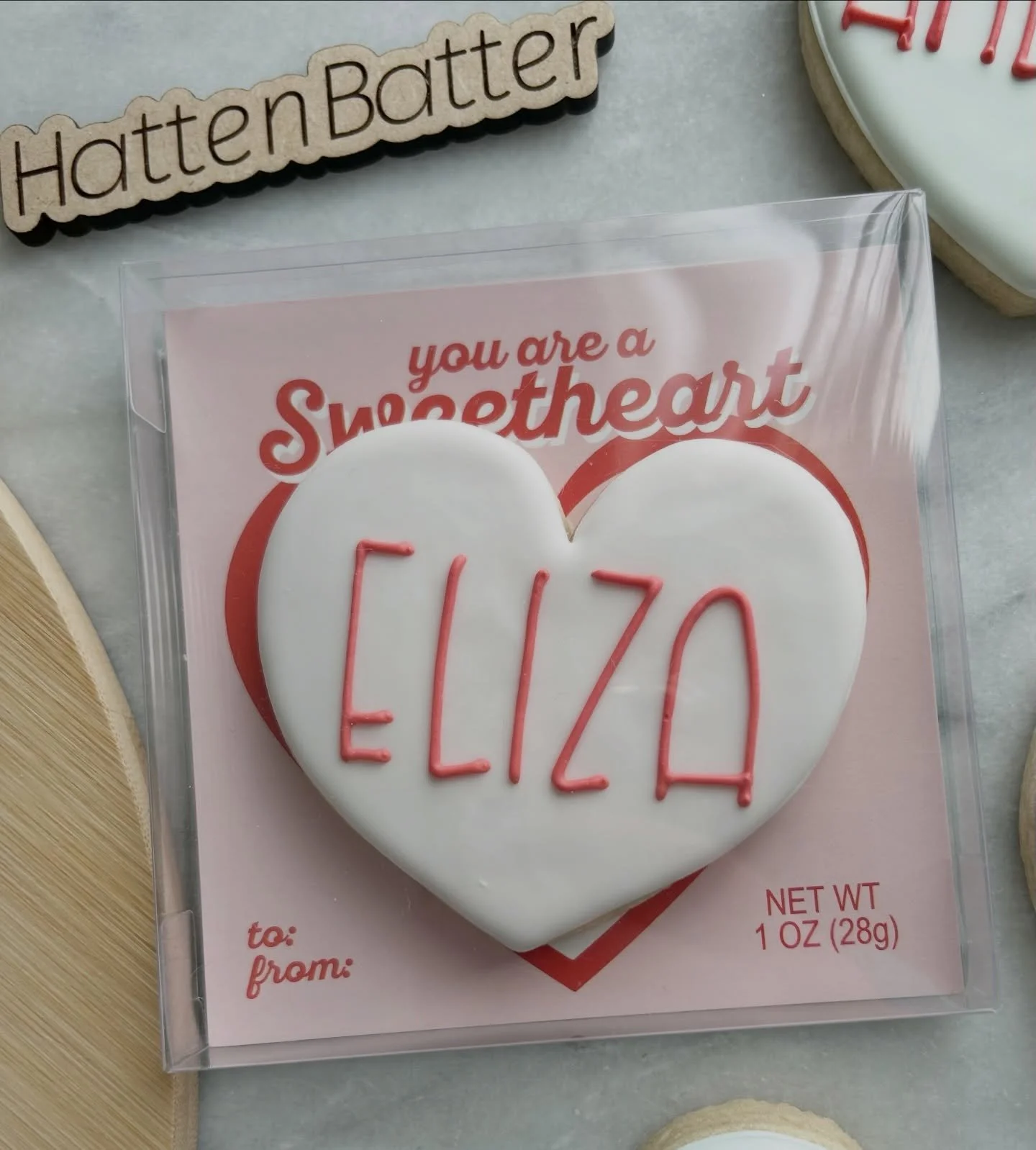 Its been a favorite the last 2 years for good reason 💞 

Everybody loves seeing their name/nickname on a cookie! Custom-made just for you in the style of the popular valentines treat (except these actually taste delicious 🤭) 

Order your Valentines