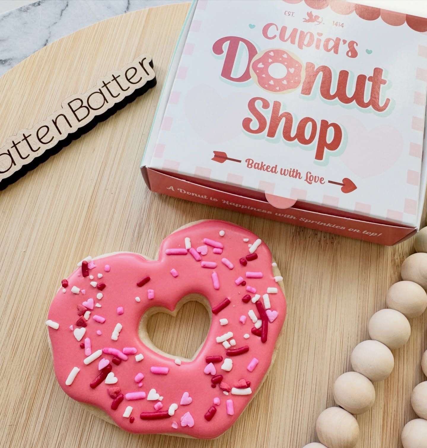 Full sized 4 inch cookie packaged in a cute graphic box 🍩 💞 

Down to my last 16 boxes so grab them before they&rsquo;re gone! (Link in bio)