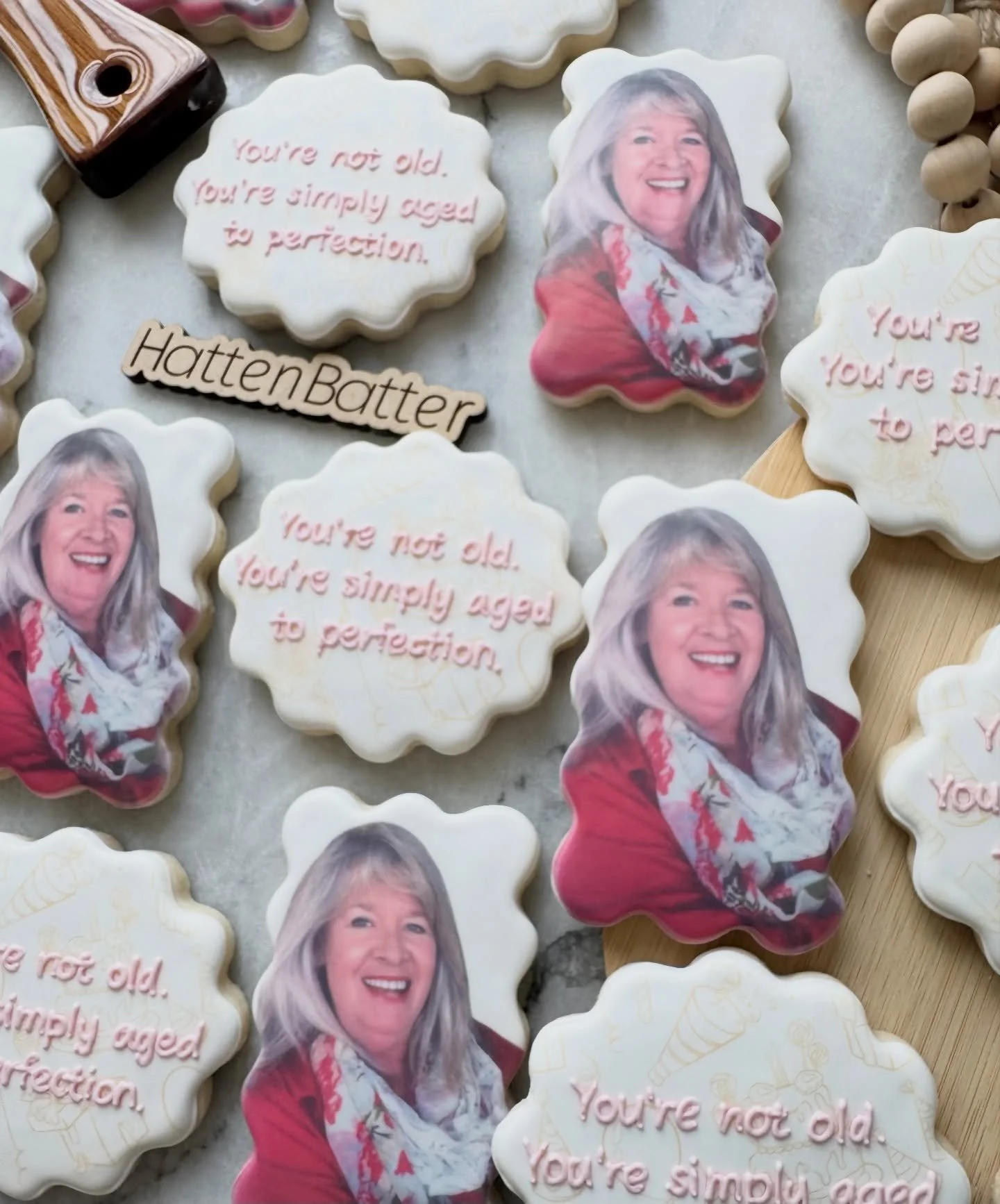 It&rsquo;s all about perspective when it comes to birthdays&hellip; also, putting your friend&rsquo;s face on a cookie doesn&rsquo;t hurt!

All custom cookie inquiries via my website 
🔗 in bio