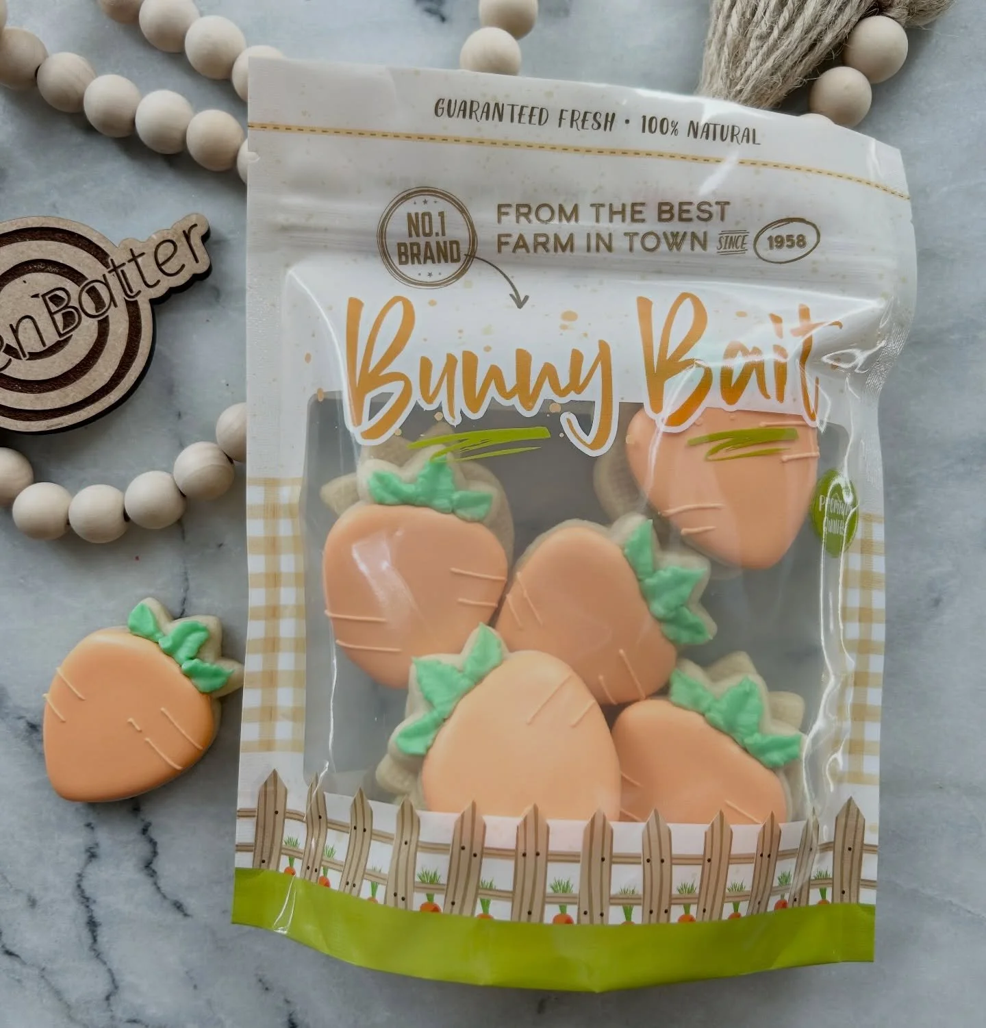 It&rsquo;s a resealable pouch that&rsquo;s got more fun to discover on each side. Did a I mention that it&rsquo;s RE-SEALABLE! 

The perfect treat to snack on and lure the Easter bunny to your house, it&rsquo;s a dozen mini cookies! 

Pre-order your 