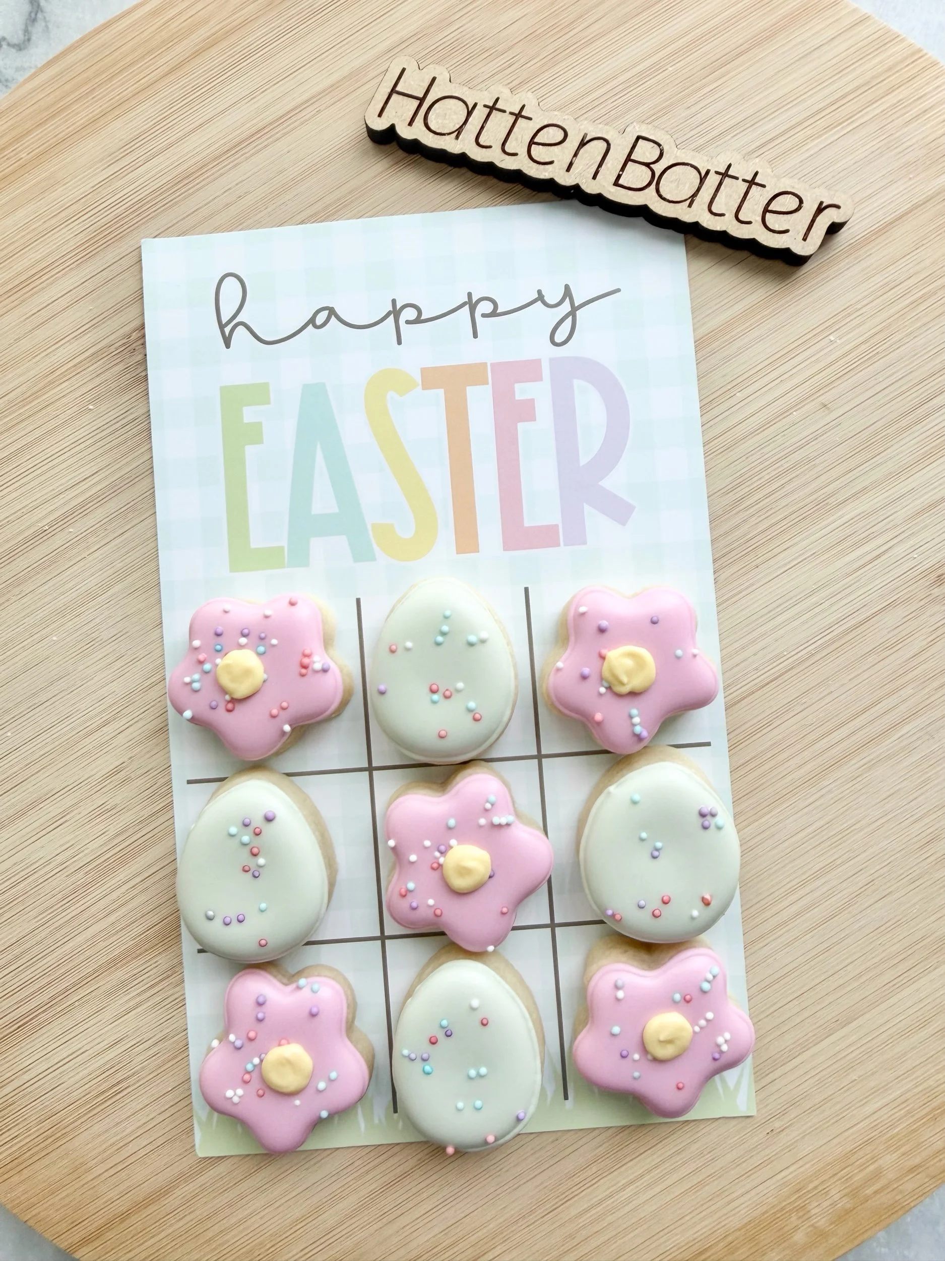 Tic Tac Toe Easter Cookies