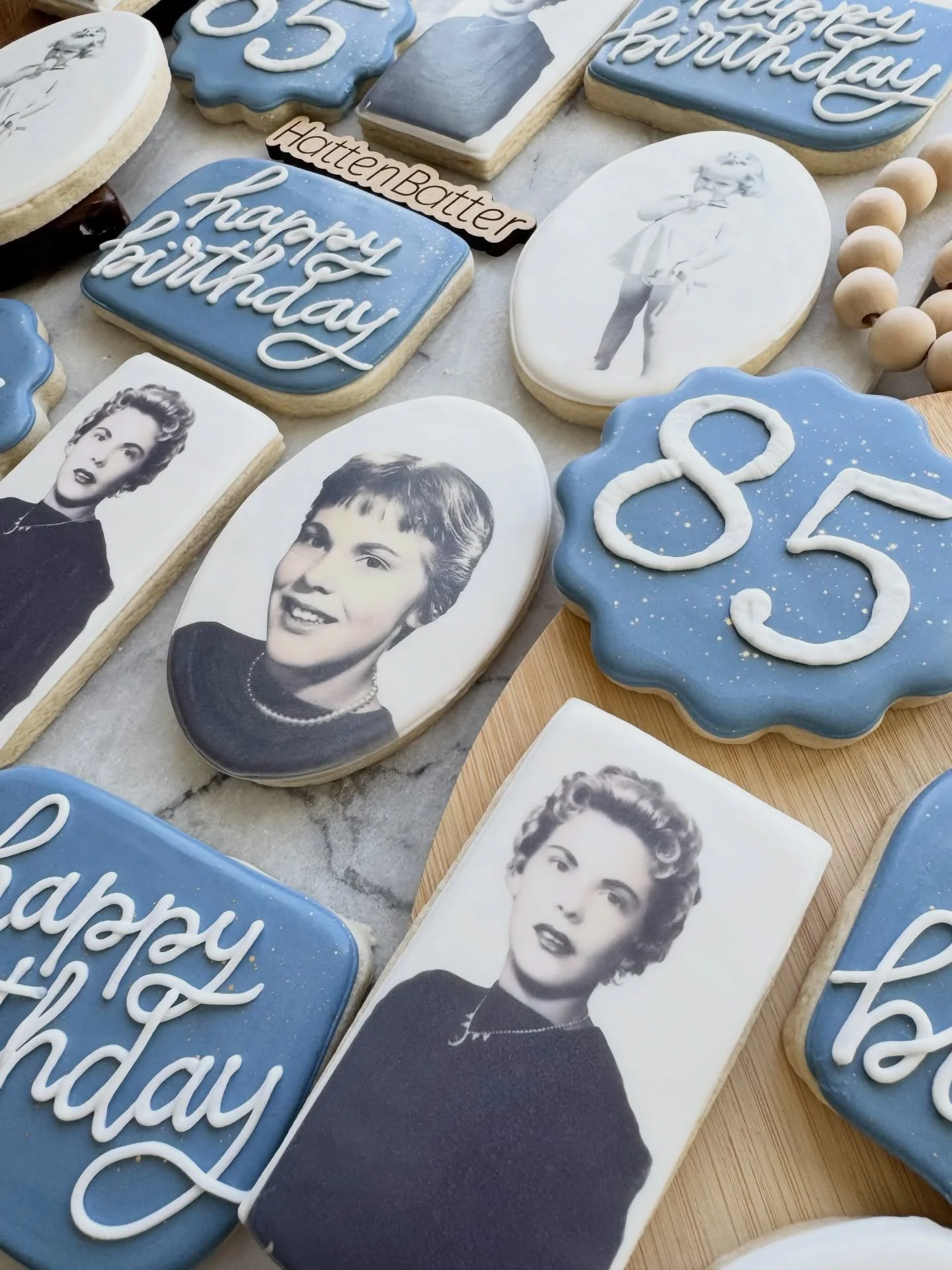 If you need an excuse to have your Nana&rsquo;s photo printed on a cookie, her 85th birthday seems like a good one! 
Happy birthday to this gorgeous lady! 👏