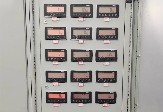 The process indicator X2 in the cabinet reliably shows the weighing results.