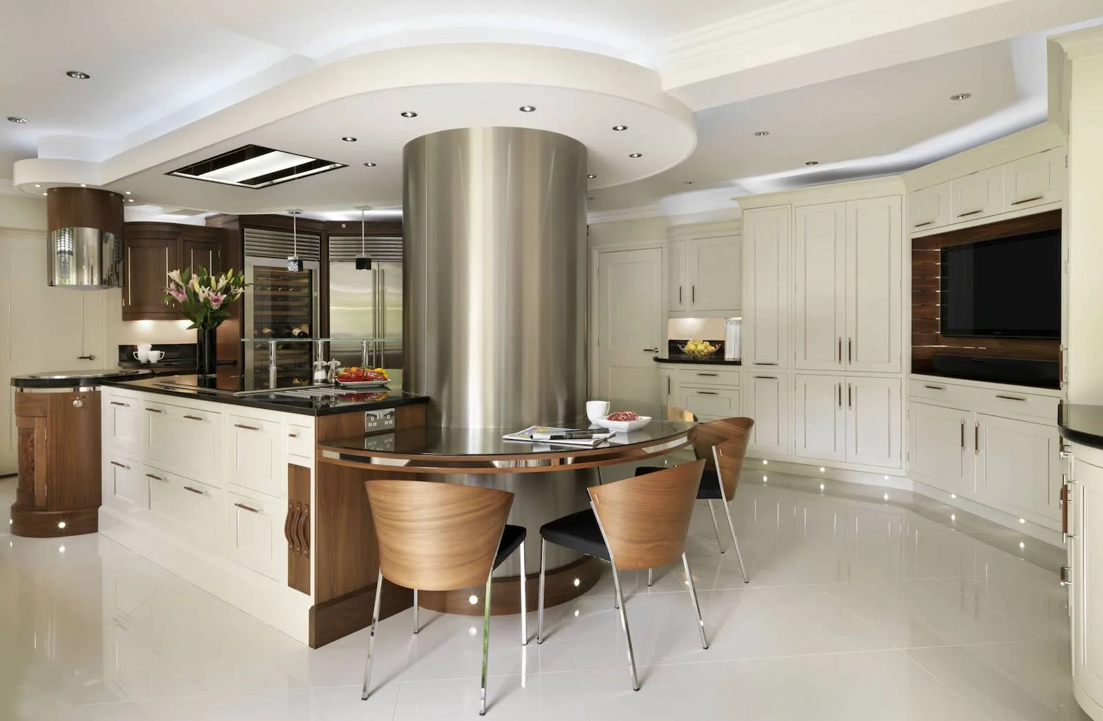 Kitchen ideas using more than one tone and woodgrain from Ray Munn