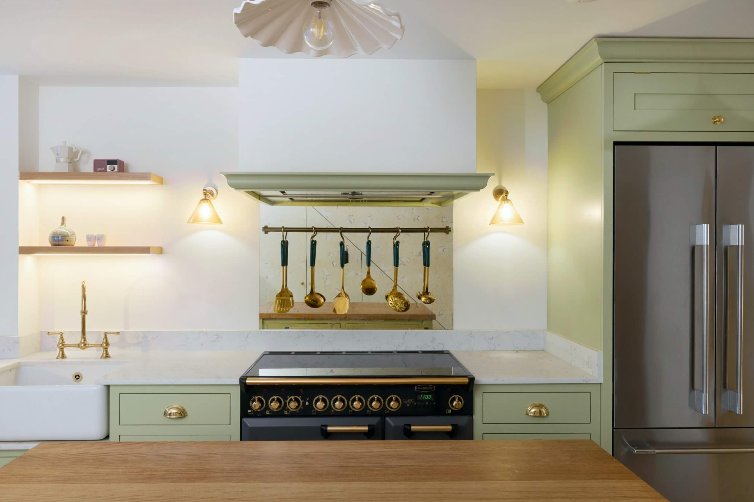 Light Green Shaker Kitchen in London 
