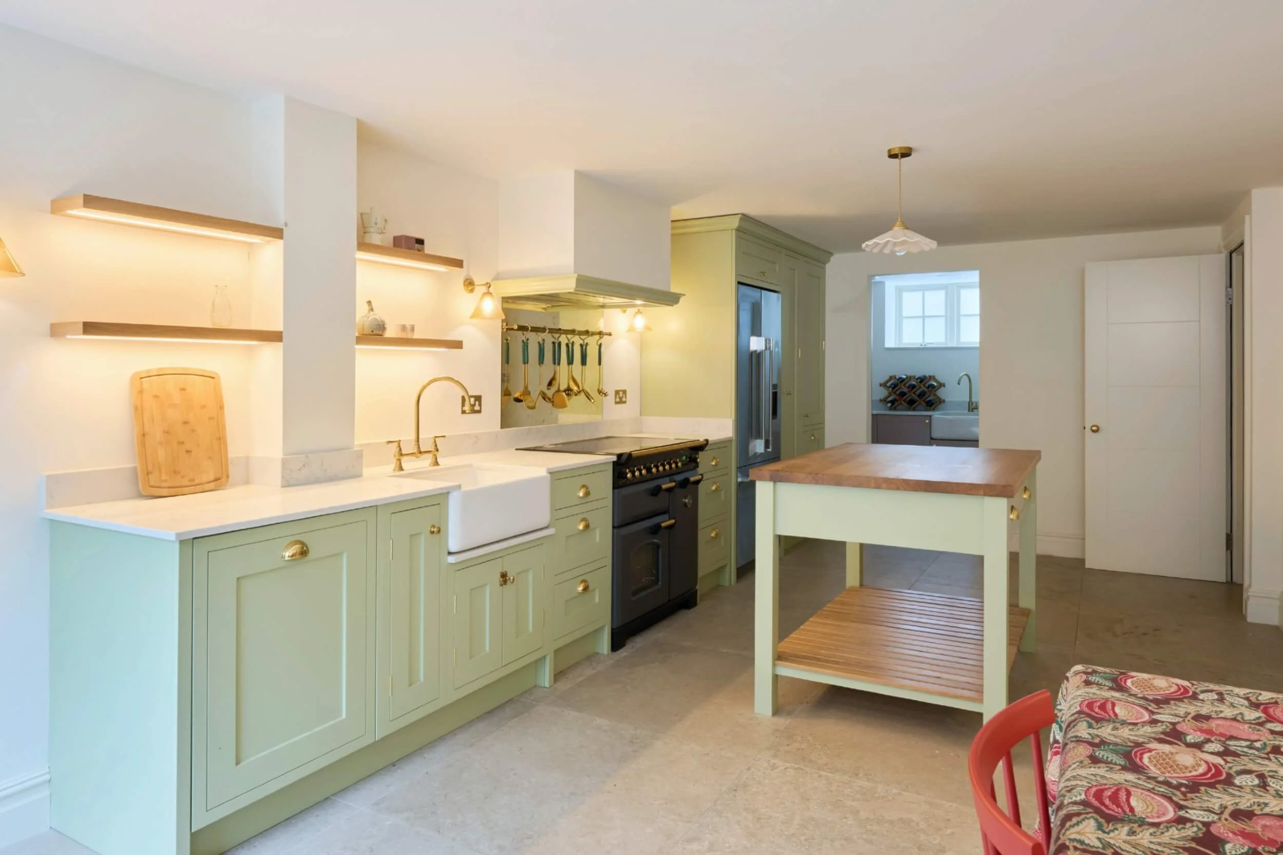 Light Green Shaker Kitchen in London 