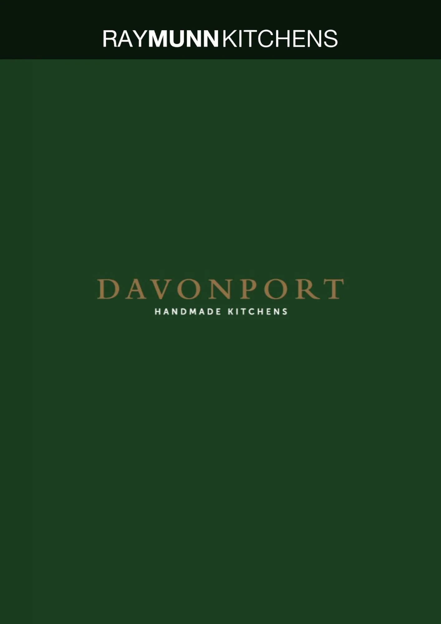 Modern kitchen interior with a large island and bar stools, featuring white cabinetry, stainless steel appliances, and a vase with flowers on the countertop. Visible wooden beams and a large clock add to the decor. Text reads: "Ray Munn Kitchens" and "Davonport Kitchen & Home."