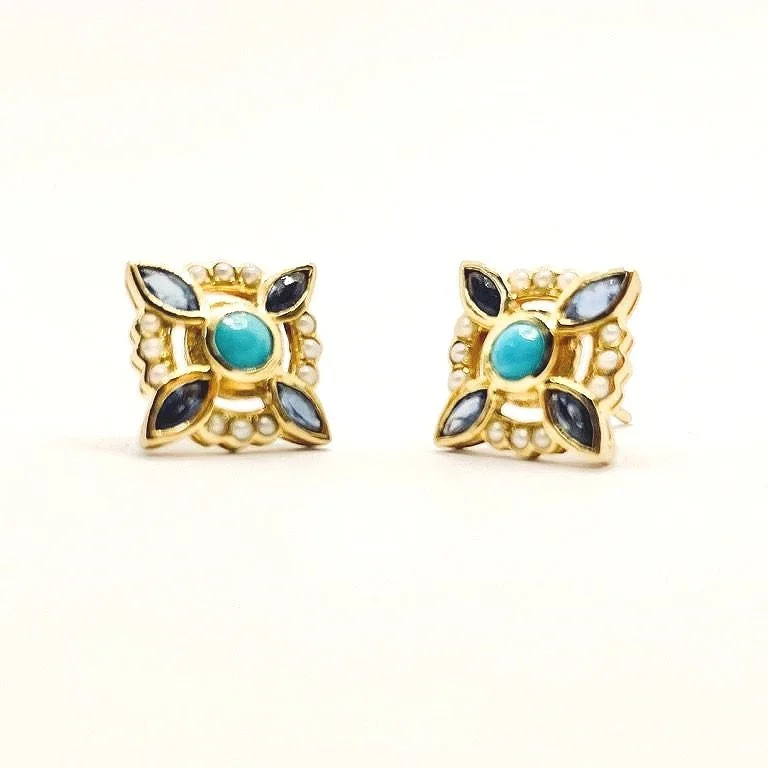 Earrings: https://www.donnalaine.com/shop/p/pearl-sapphire-and-turquoise-earrings