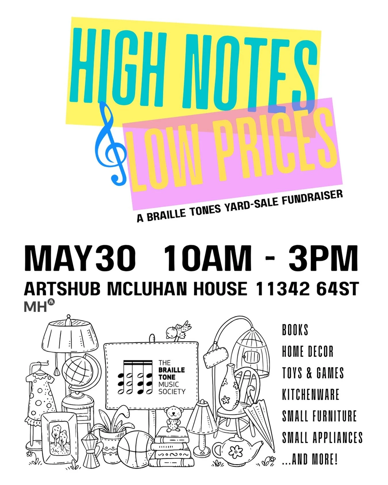 It&rsquo;s that time of year again! Join us for a day of shopping, music, and community support at our Yard Sale Fundraiser! 🏡

🗓 When: Saturday, May 30th | 10:00 AM - 3:00 PM
📍 Where: Arts Habitat McLuhan House, 11342 64th St, Edmonton

We&rsquo;