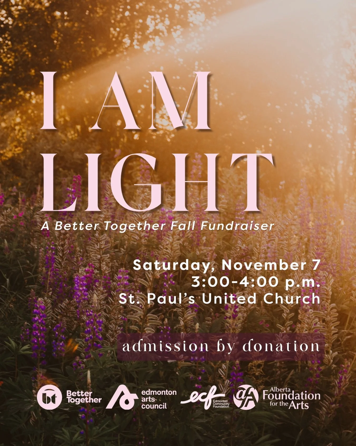 Join Better Together for our fall concert fundraiser, I Am Light, which will feature our inclusive choir for singers with disabilities and neurodiversities, recently renamed Better Together from the Braille Tones. This cozy afternoon performance will