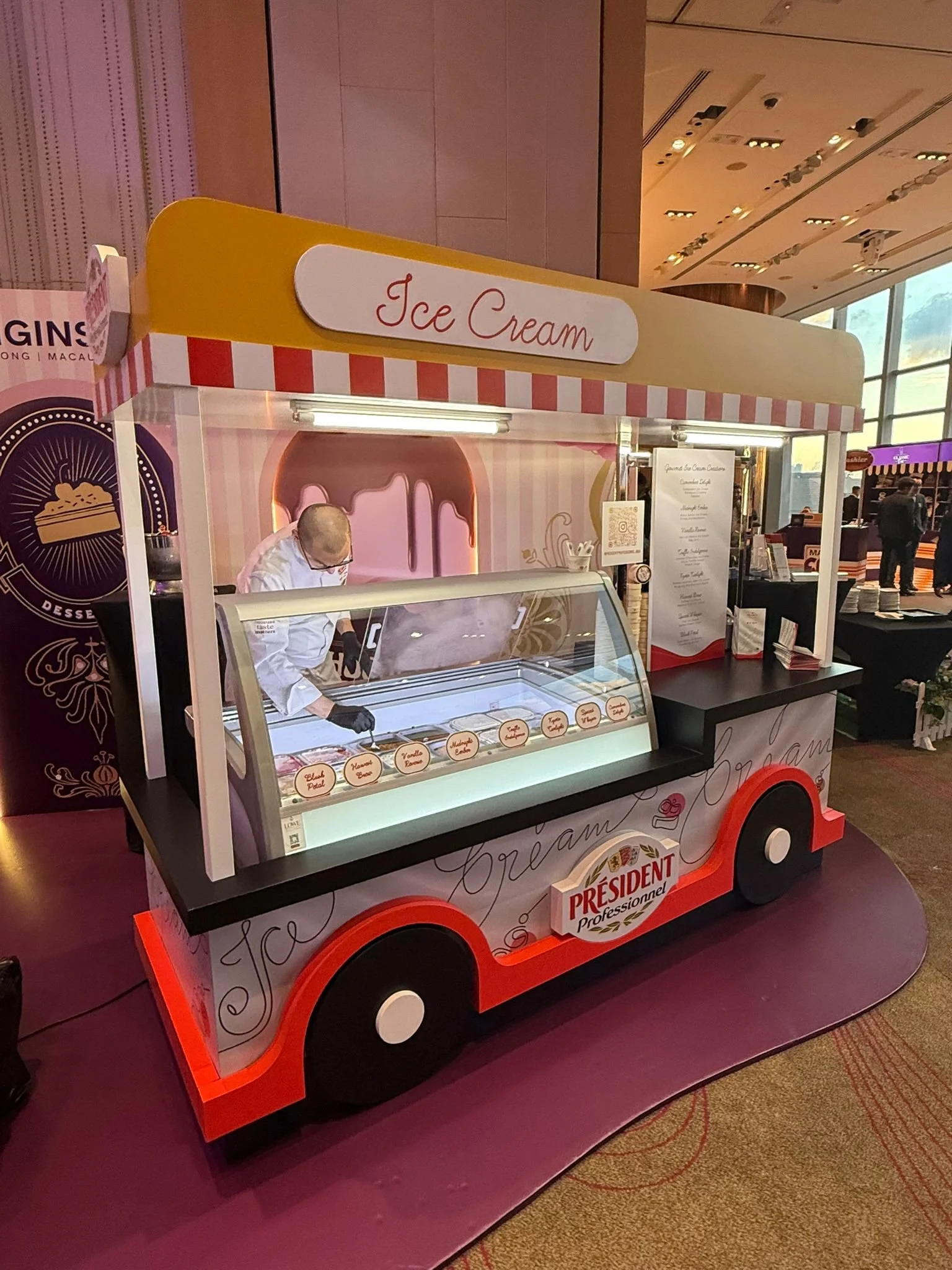 Side view featuring resident chef