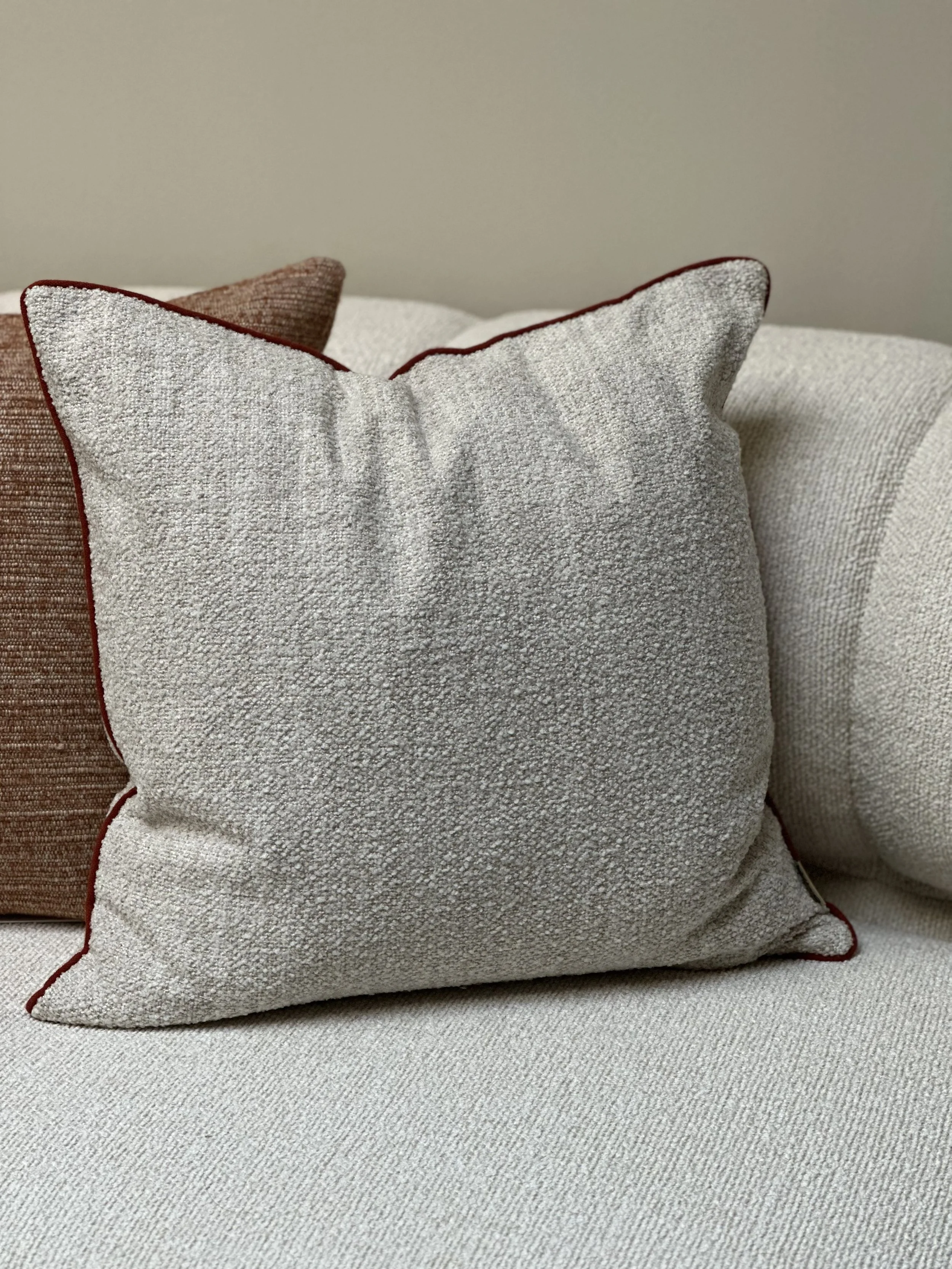 Simon Cushion 50x50 - Cream/Burned Orange