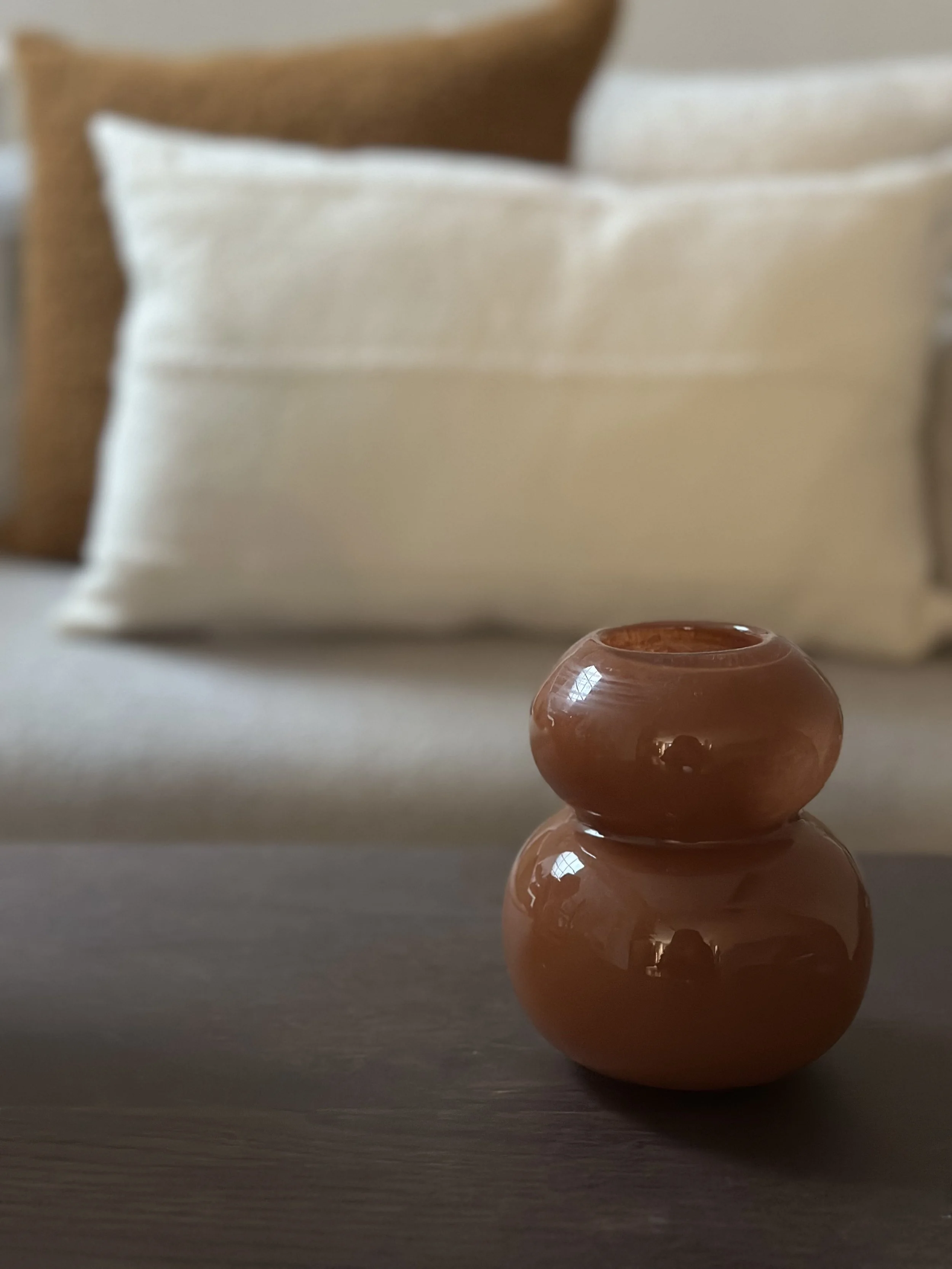 Lasi Vaas Small - Nutmeg