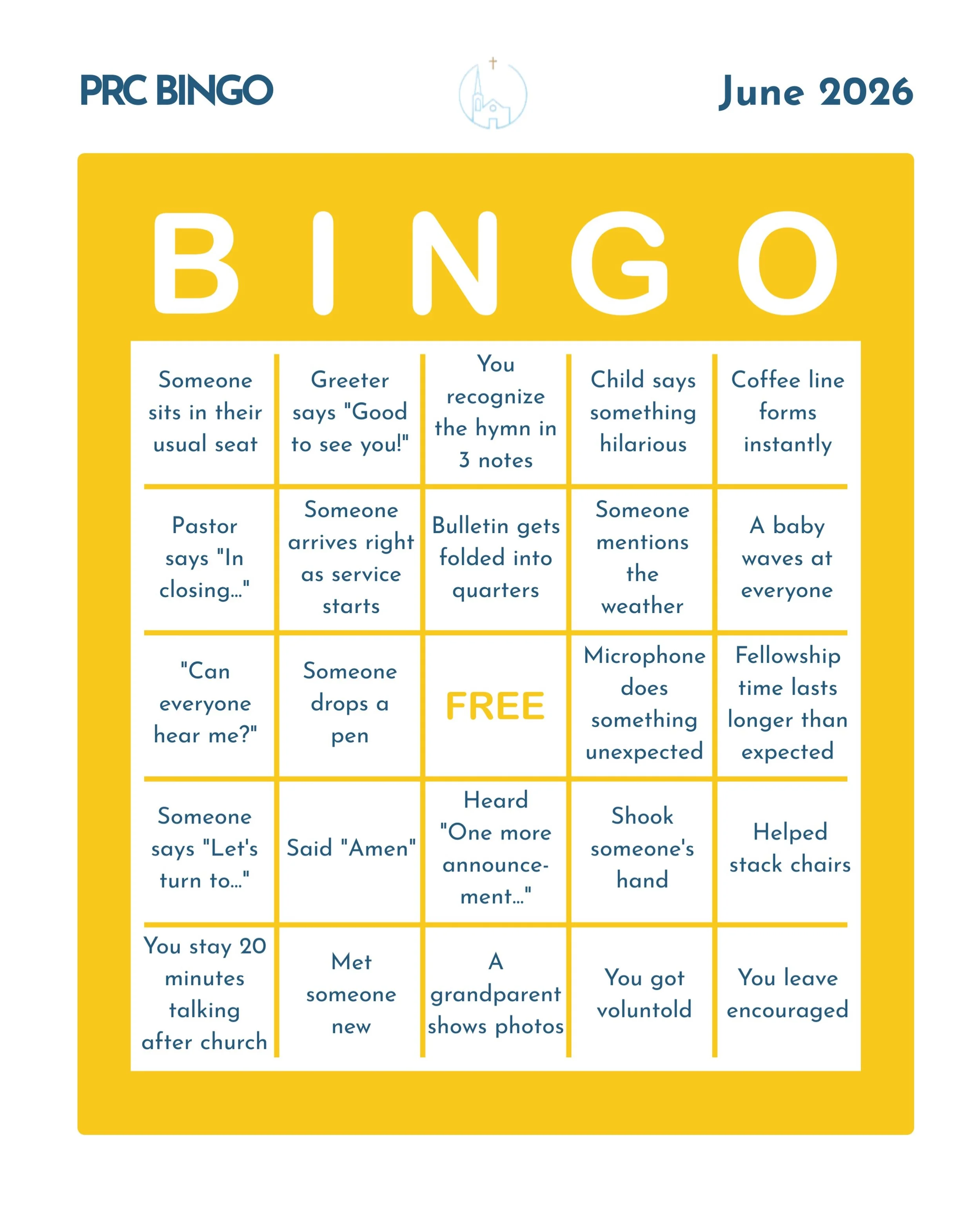 We&rsquo;ve all been there. How many can you check off this week? 👀 If it hits too close to home&hellip; no it doesn&rsquo;t.
.
.
.
.
.
#bingo #churchlife #relatable #sundaymood #youngadultsministry