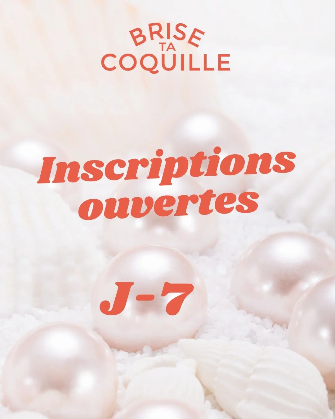 J-7 jours avant le d&eacute;but de l&rsquo;aventure Brise ta coquille 🌿

Un parcours de transformation int&eacute;rieure pour t&rsquo;aider &agrave; sortir de tes sch&eacute;mas limitants et enfin briller pleinement !

👉 Concr&egrave;tement, dans c