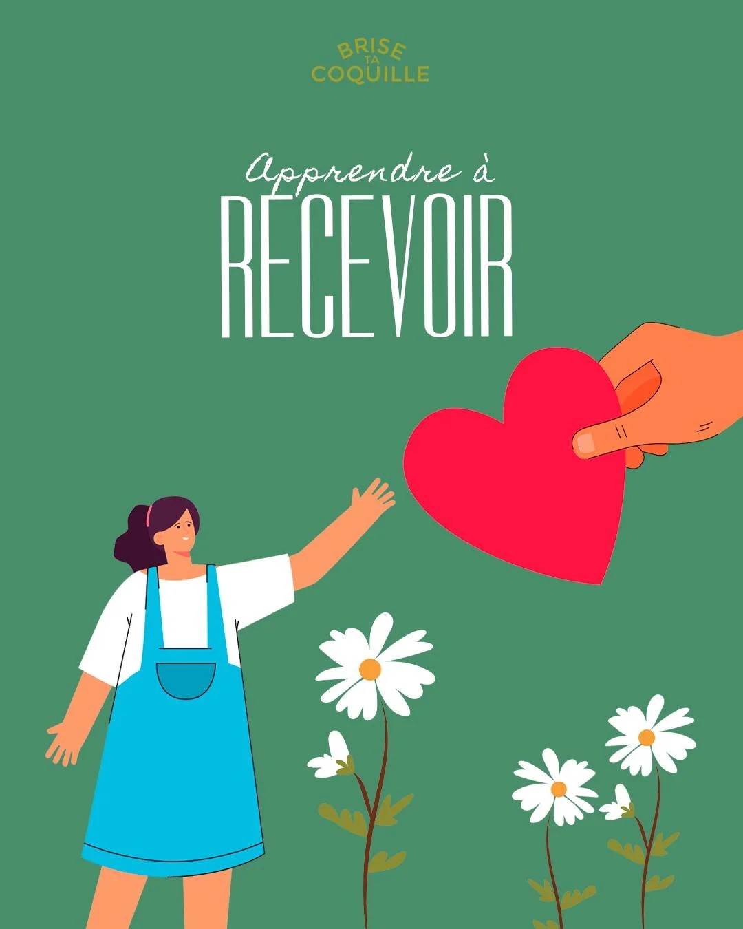 Ne te prive pas de ce que Dieu met sur ton chemin. 
Tend les bras 🙌, ouvre ton c&oelig;ur, accepte👍🏻, dis oui et prend : il y a tellement d'amour pour toi ! 🥰

#recevoir #ouialavie #lagracededieu #etresoi #etresoimeme #brisetacoquille #retrouverl