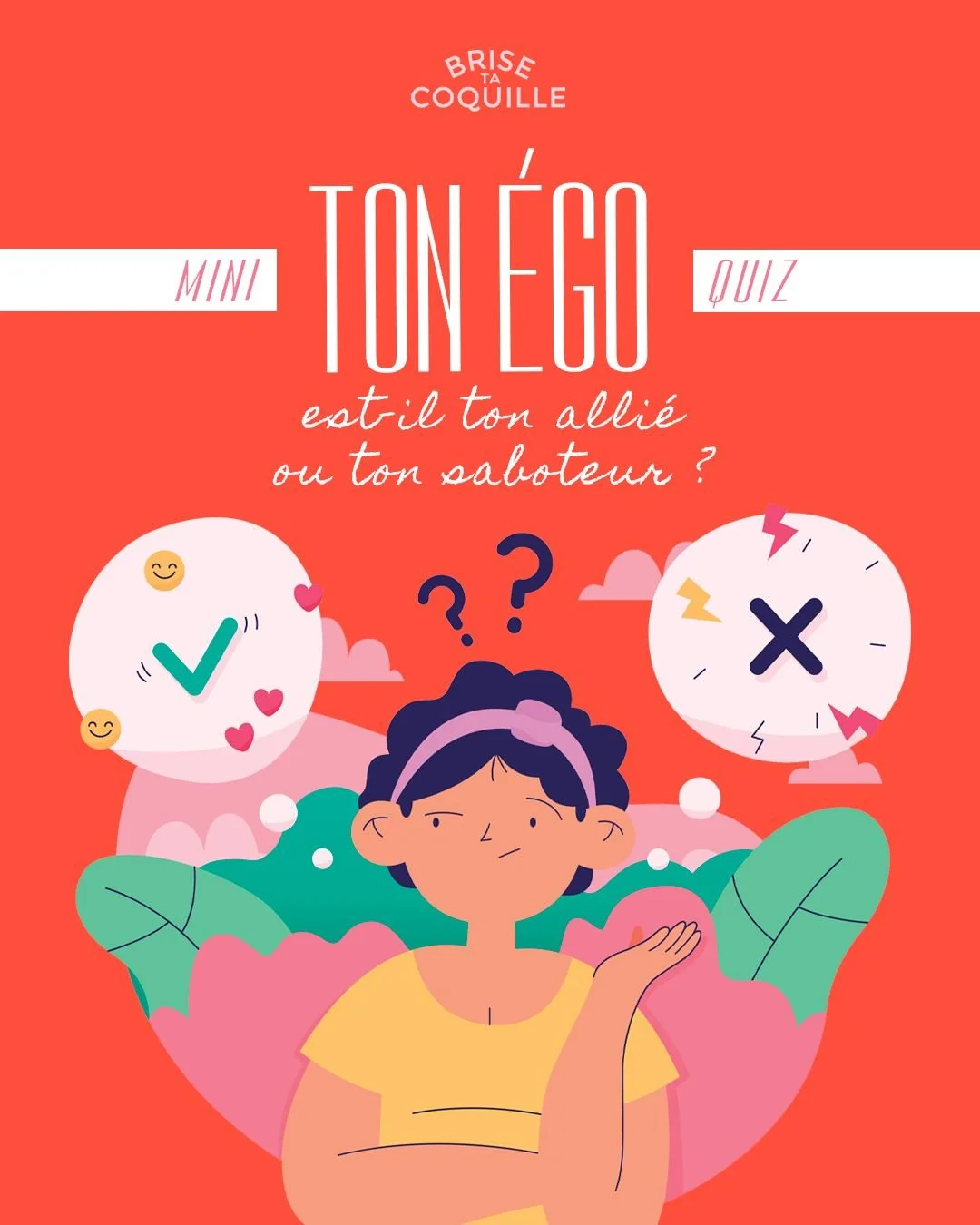 A toi qui fais tous les tests psychos des magazines f&eacute;minins &quot;juste comme &ccedil;a&quot;, ce mini quiz est pour toi ☺️
Et m&ecirc;me si tu ne lis pas Elle ou Biba, tu peux &eacute;videmment r&eacute;pondre aux questions 👍 
Et... tu as l