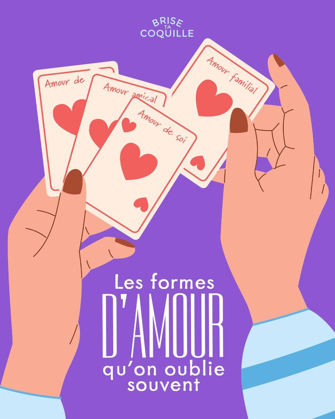 L'amour, c'est vaste, c'est grand et en m&ecirc;me temps, si petit que tu peux le toucher du doigt ☝️: dans le sourire de tes ami(e)s 👩, dans les c&acirc;lins de ta s&oelig;ur 🫂(et m&ecirc;me de ton chien), dans le regard que tu poses sur tes r&eac