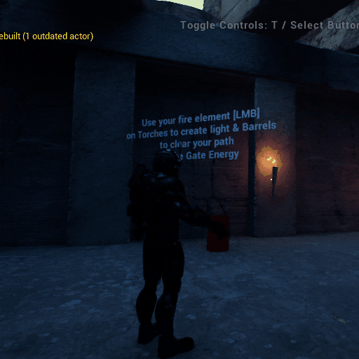 Torches and barrels