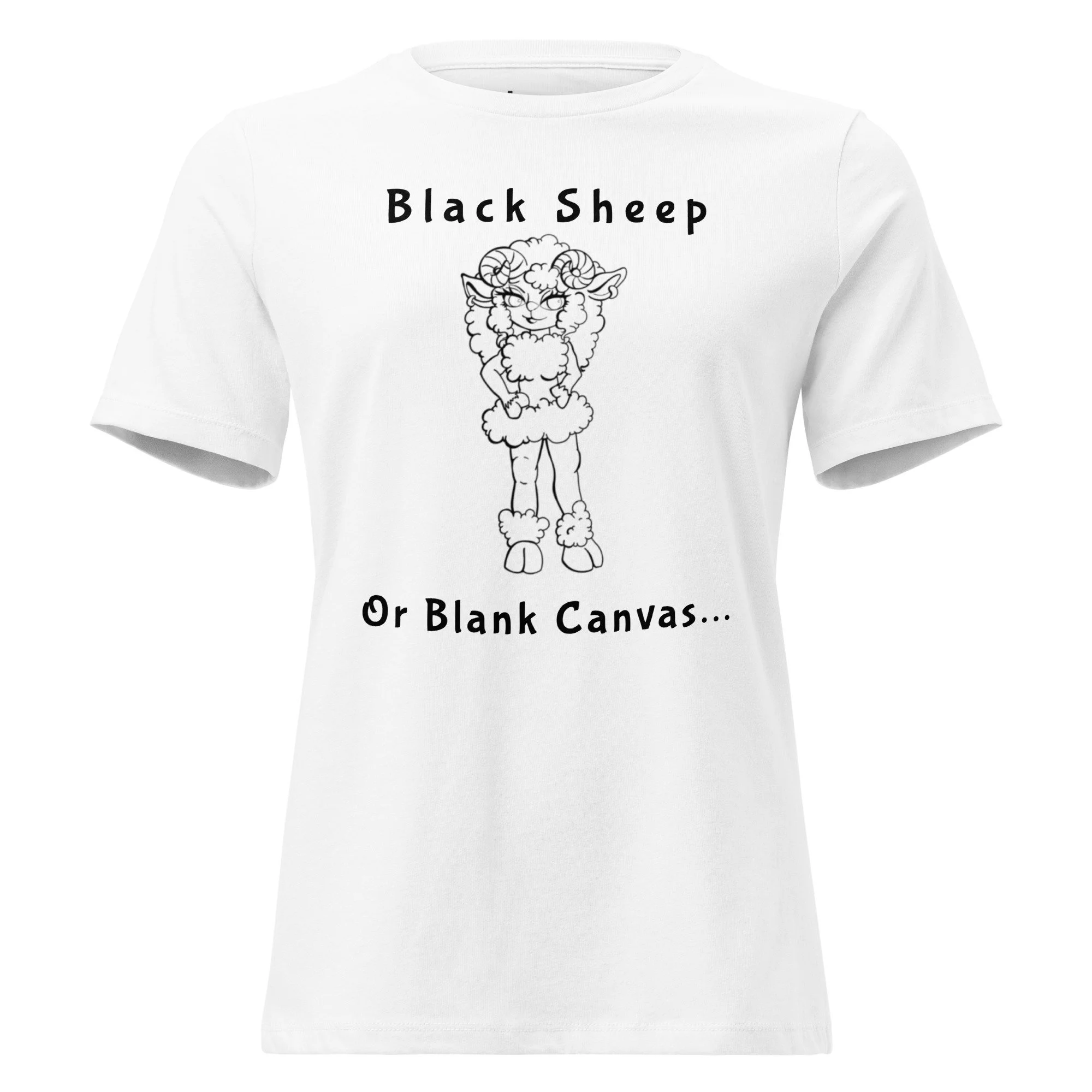 "HER" Black Sheep - Black Outline - Reimagined w/ Puddle & Brush Dipped