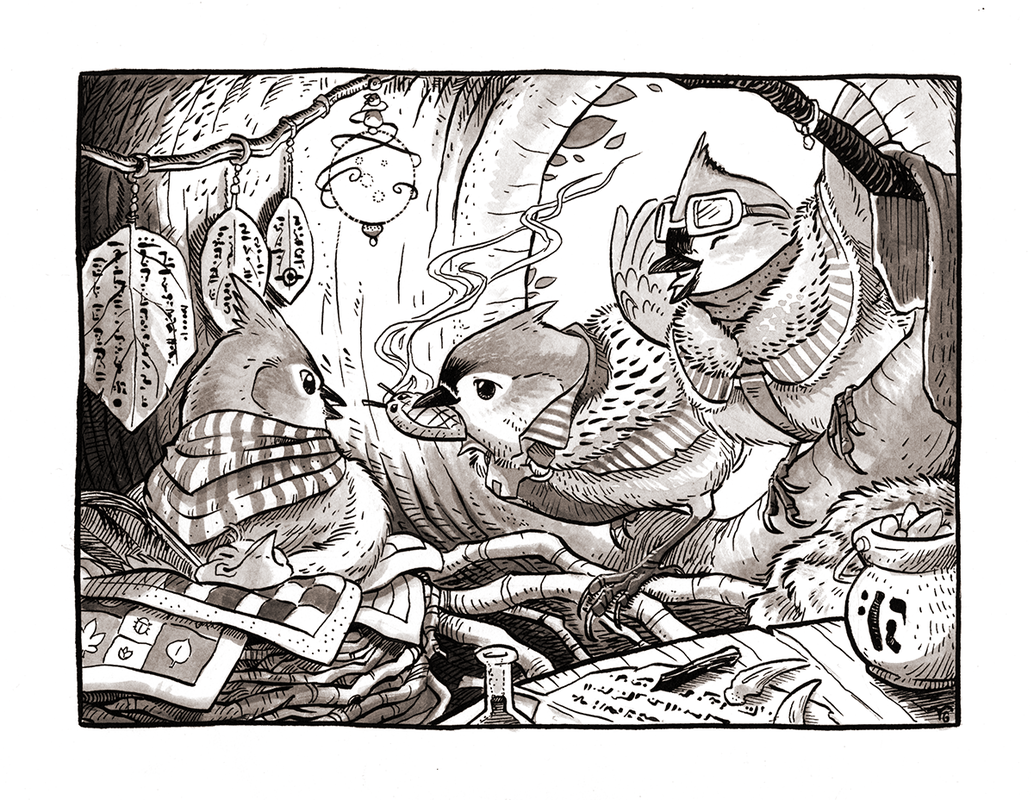 Beetle Bun for Ma (Ballads of Remex) - acrylic ink - 2018