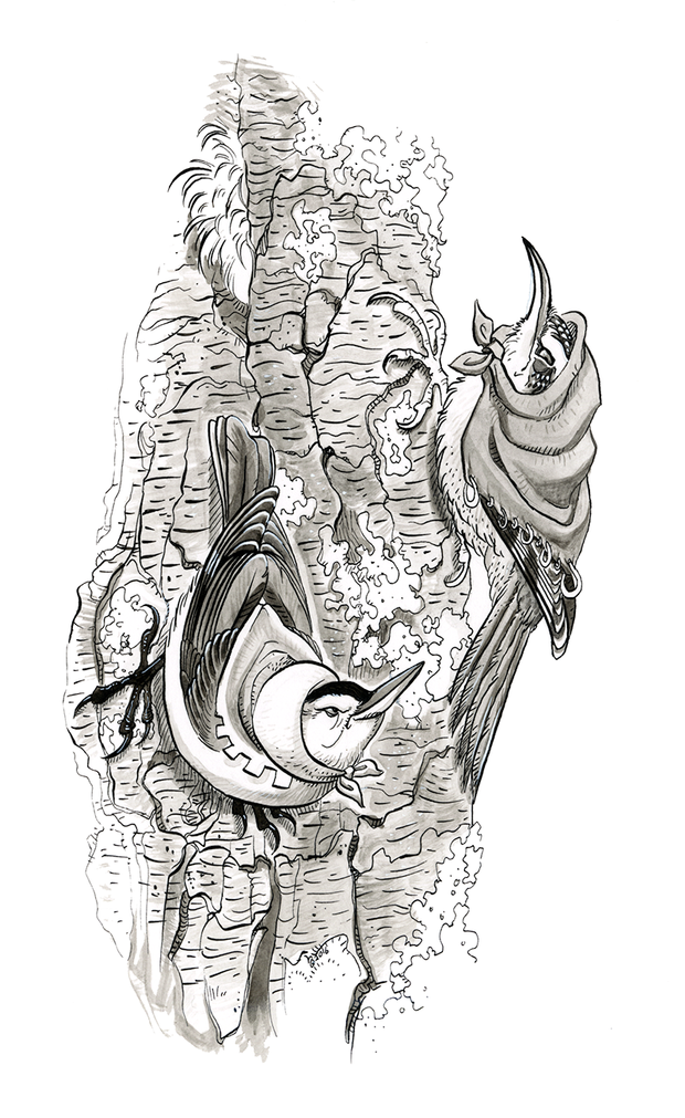 Mutual Disdain (Ballads of Remex) - acrylic ink - 2016