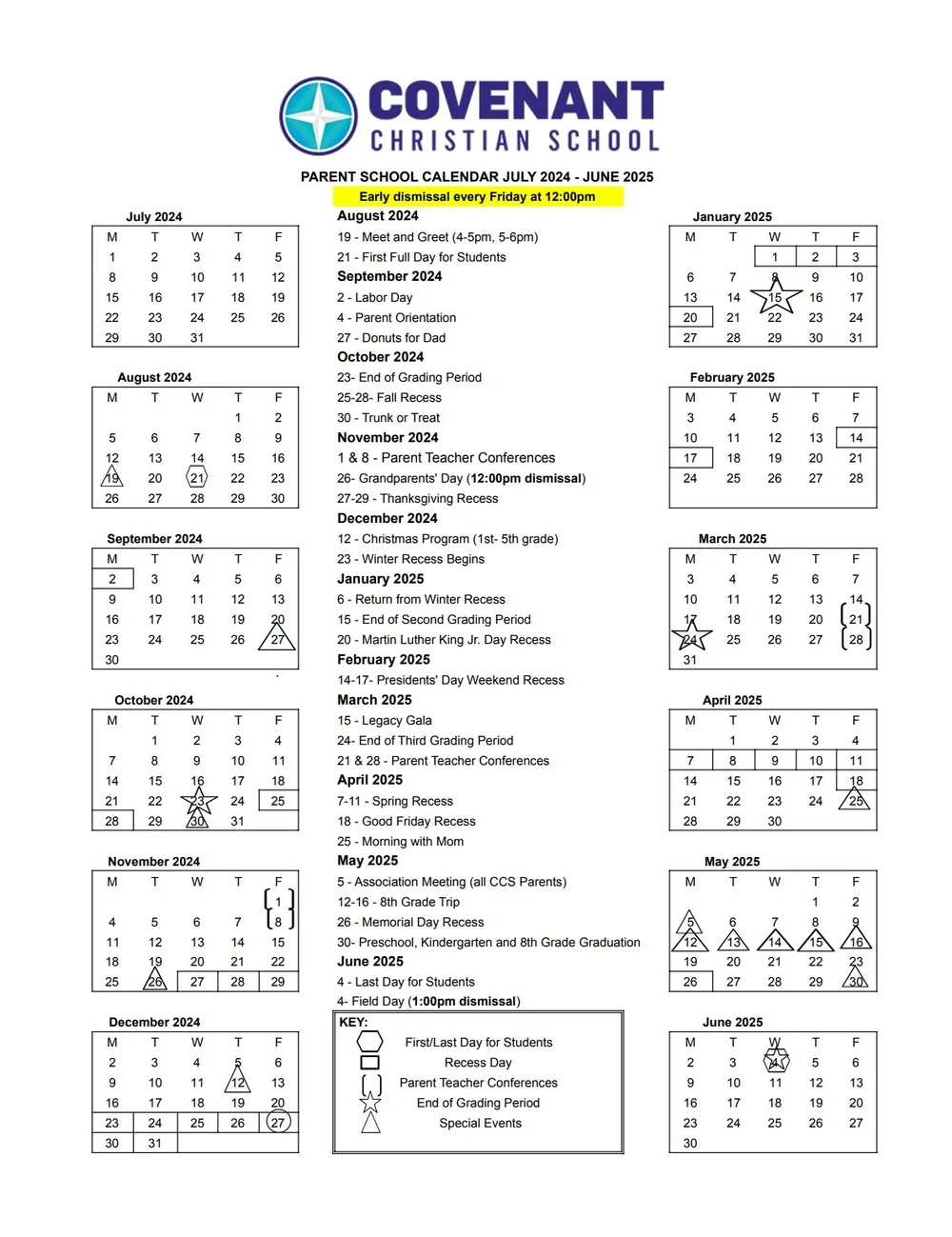 School Calendar Covenant Christian School Michiana s Premier school-calendar-covenant-christian-school-michiana-s-premier