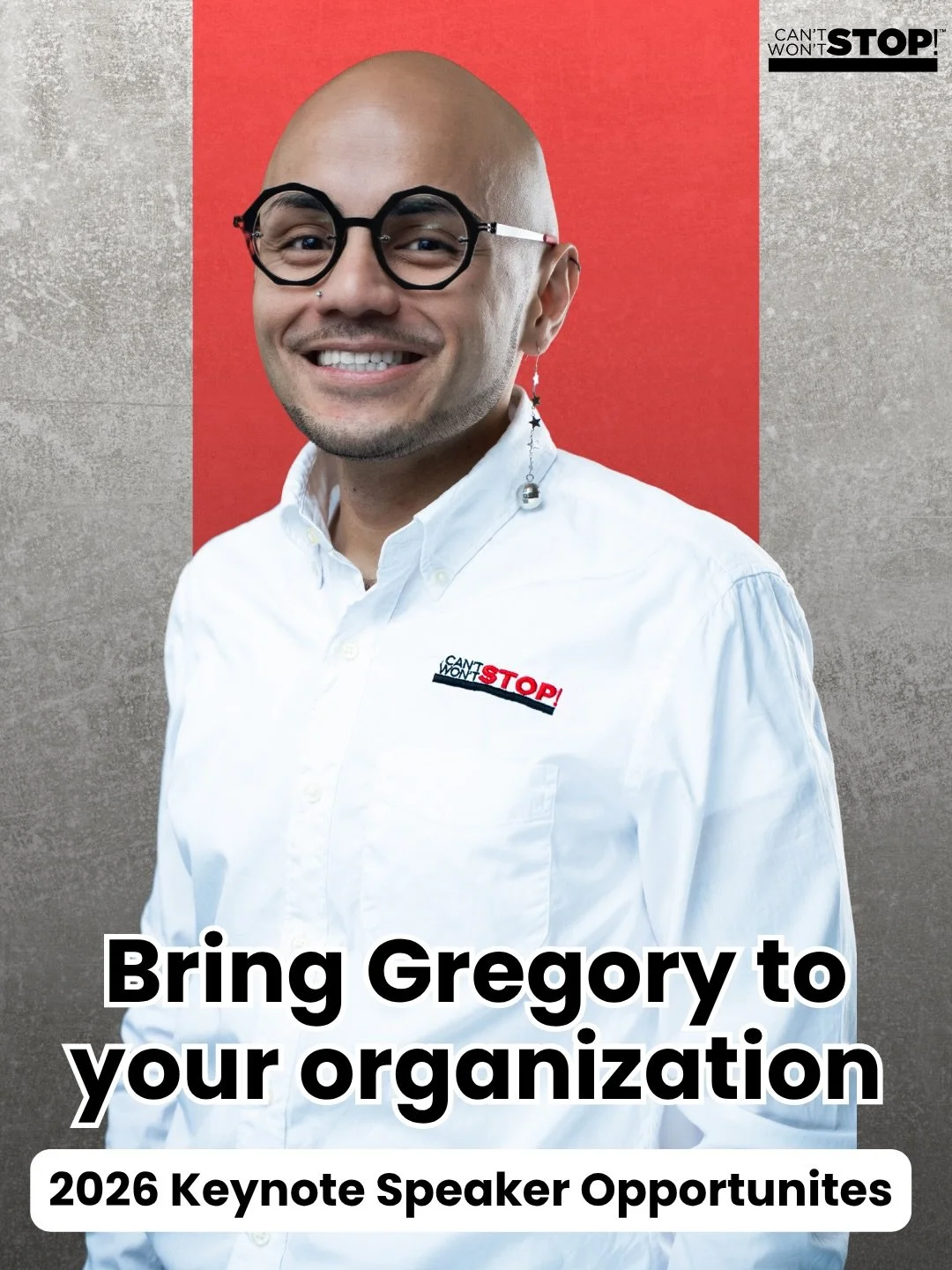 Can&rsquo;t Stop! Won&rsquo;t Stop! Consulting is excited and proud to offer partner organizations, companies, and supporters the opportunity to engage our President and Co-Founder, Gregory Allan Datu Cendana, as a keynote speaker or executive adviso