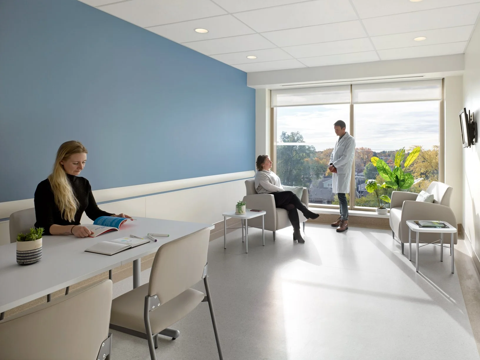 Be Rahn stands in as a doctor at Michael Garron Hospital for B+H Architects