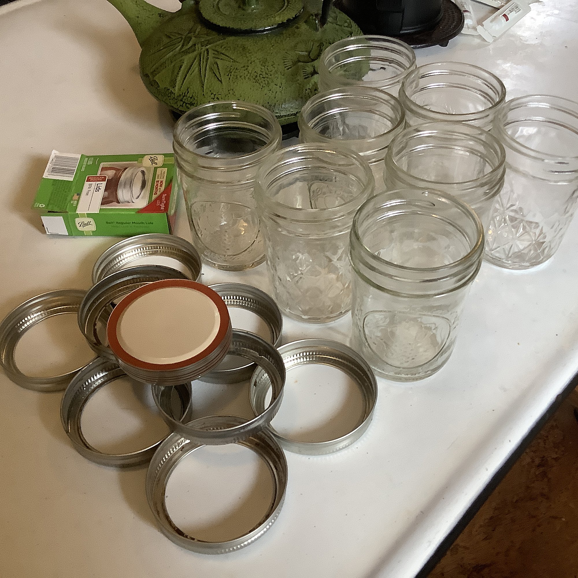 Start by sterilizing your canning equipment.