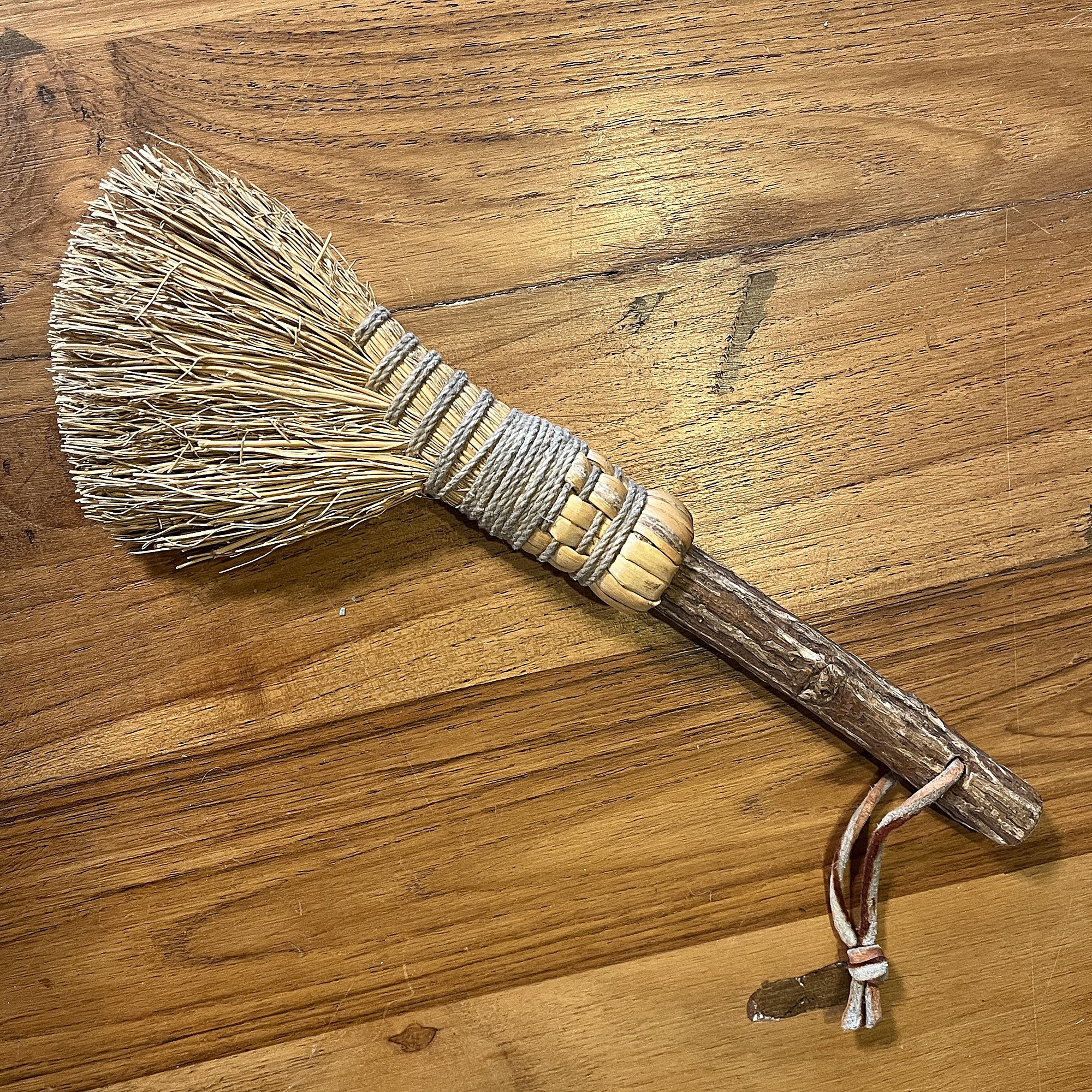 Turkey-Tail Besom with Branch Handle