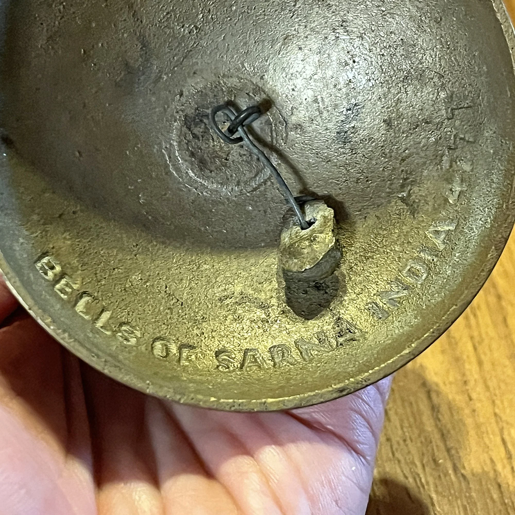 SOLD—Sarna Brass Bell & Candle Holder — Green Witch Vintage & Handmade