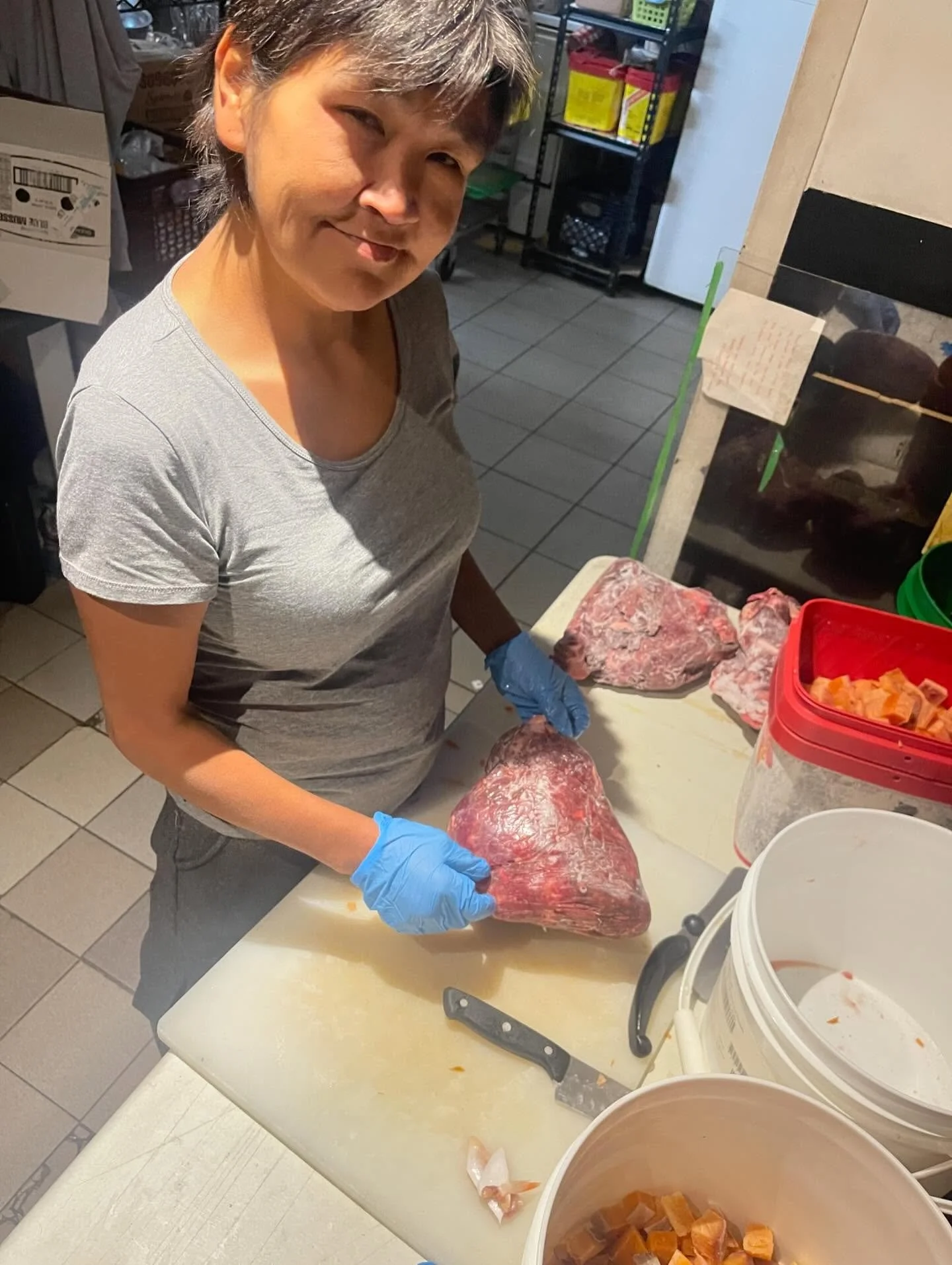 It&rsquo;s our favourite day of the week here at Resilience Montreal. 🧡🫂. It&rsquo;s country food day!!! Nakurmiik, Carol for helping out 🧡.