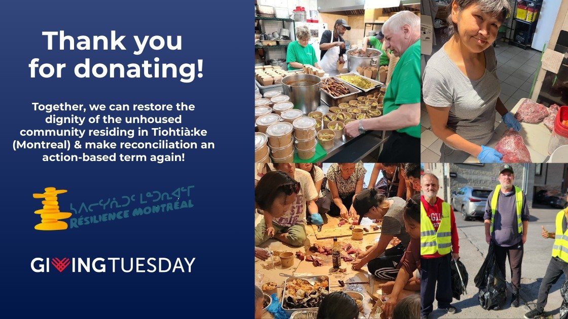 Thank you to everyone who supported us this #GivingTuesday! 🙏 While our campaign has only just begun, we are grateful for your continued generosity and allyship! 🫂 Together, we can make reconciliation an action-based term again! 🧡 
_______________