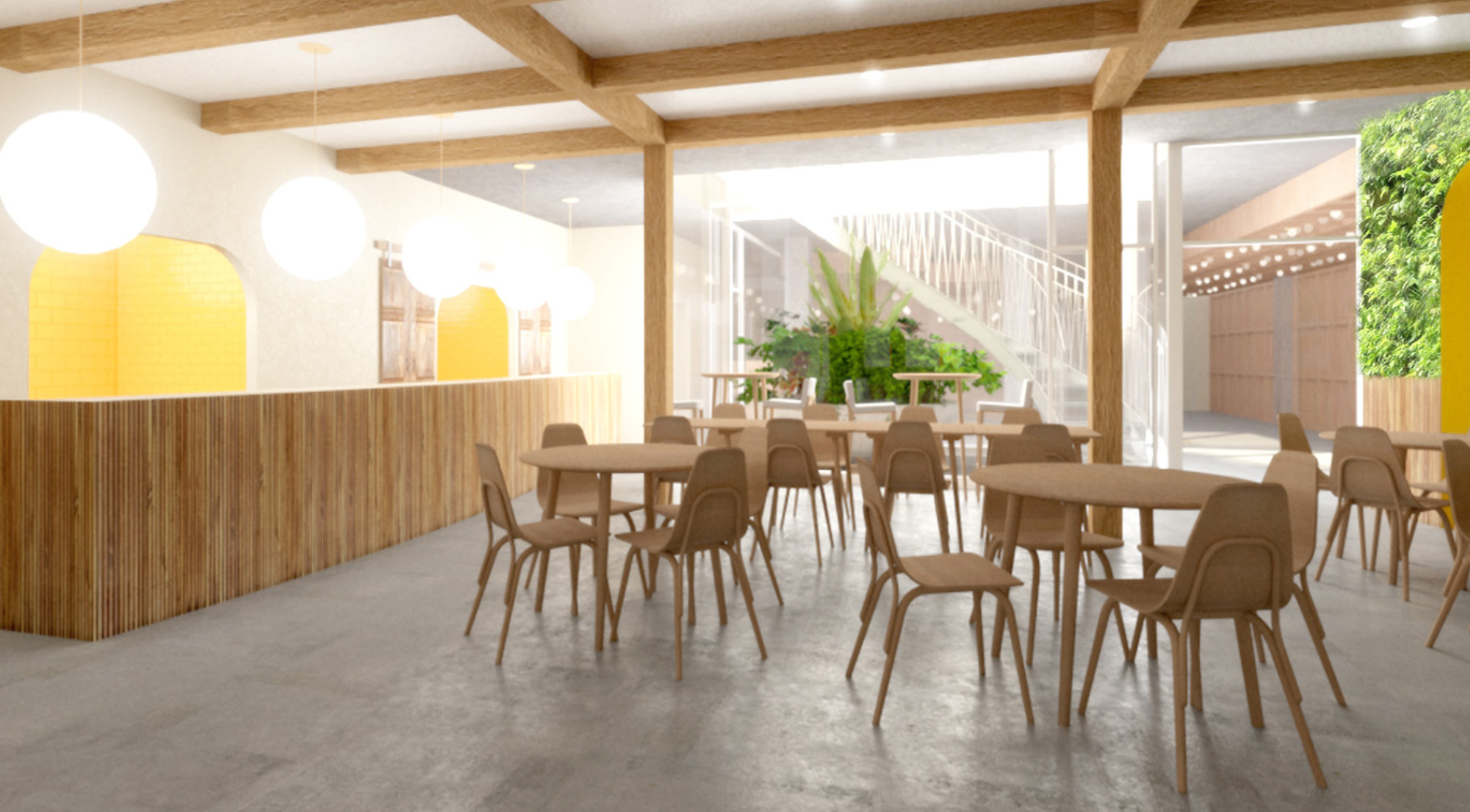 Dining and stairwell