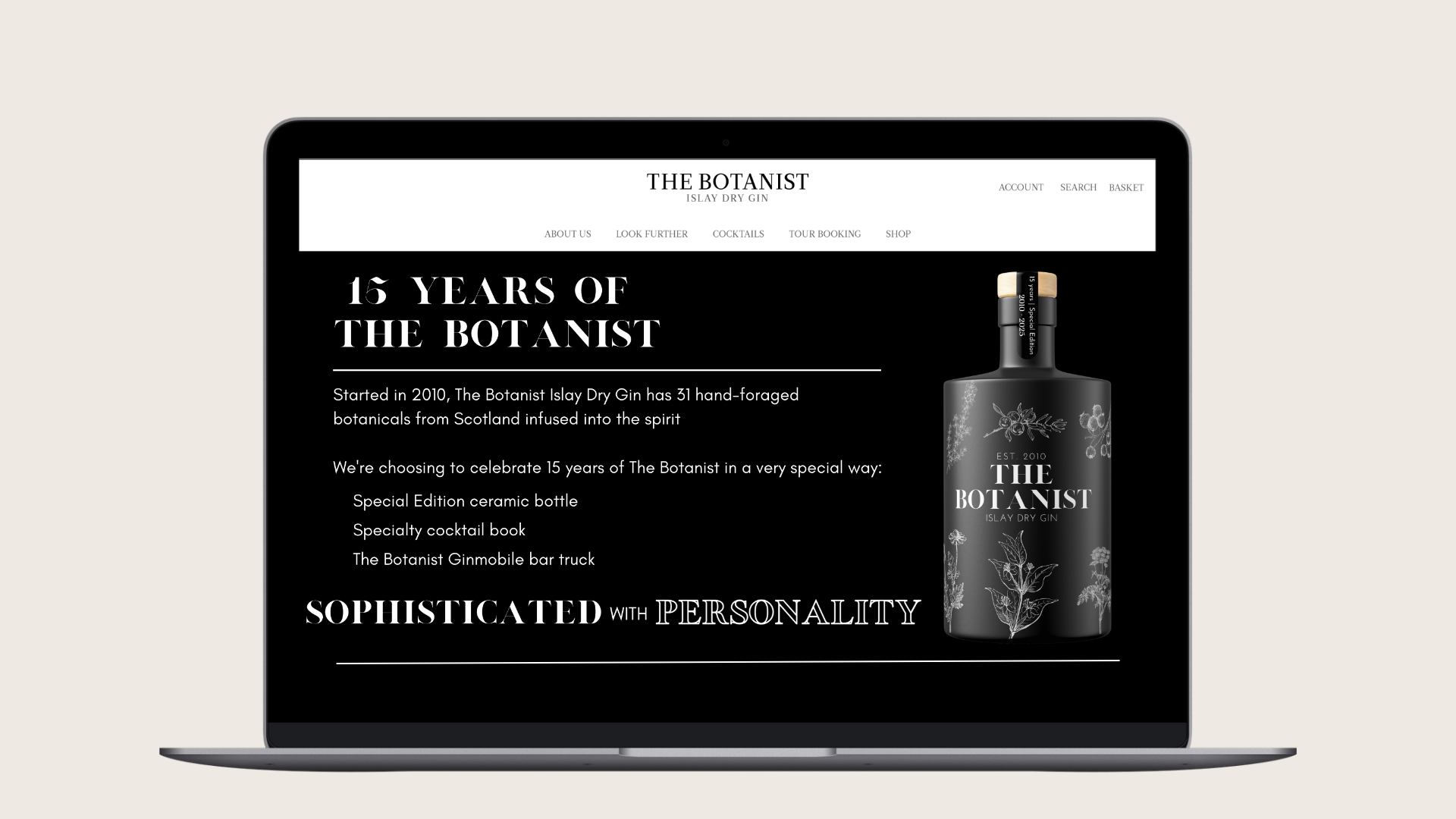 Botanist Gin Landing Page