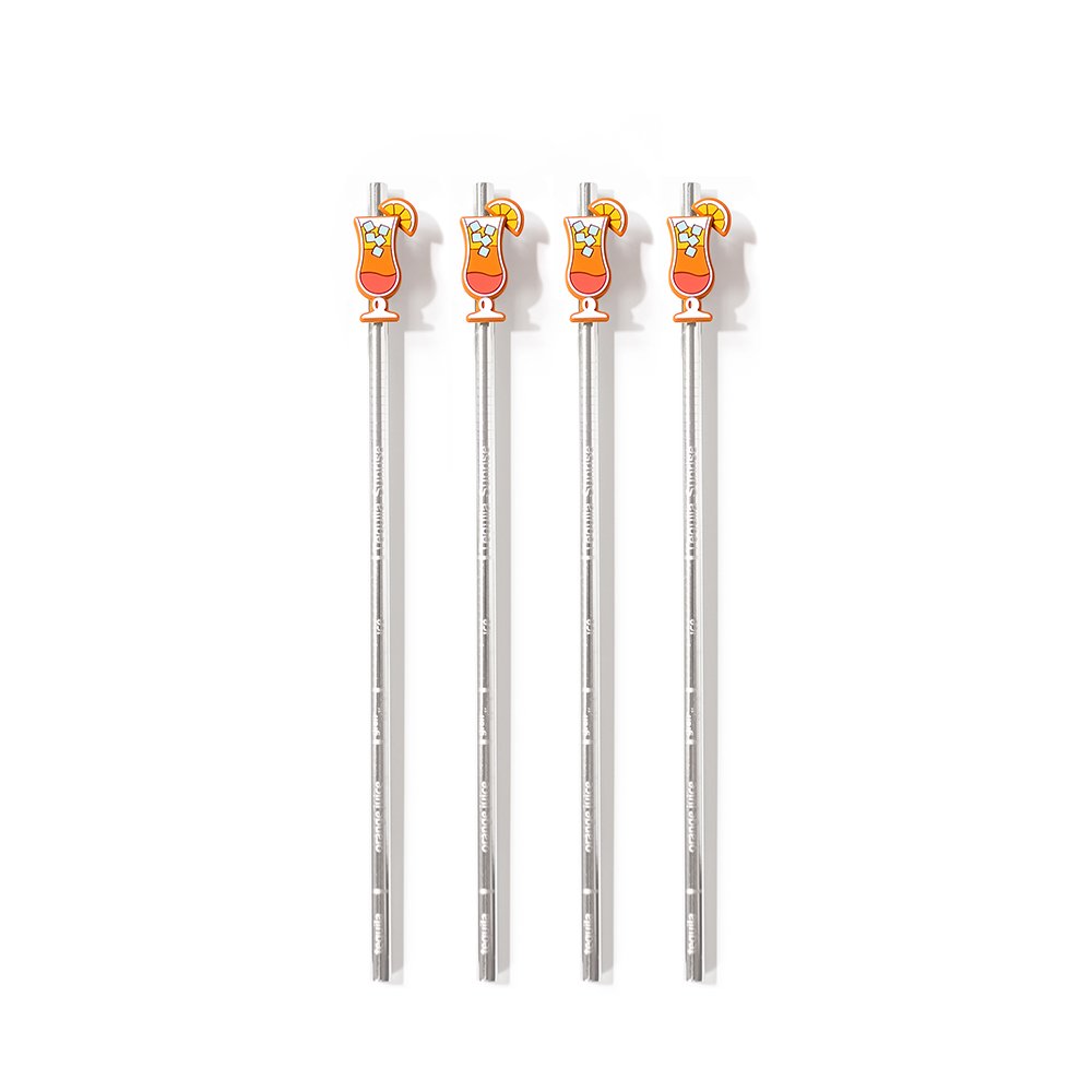 Margarita  Engraved Steel Recipe Straws with Silicone Straw Charms — NOD  Products