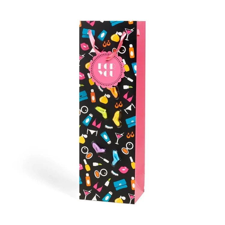 Bottle Bag with Silicone Drink Markers | High Fashion | 6 Markers