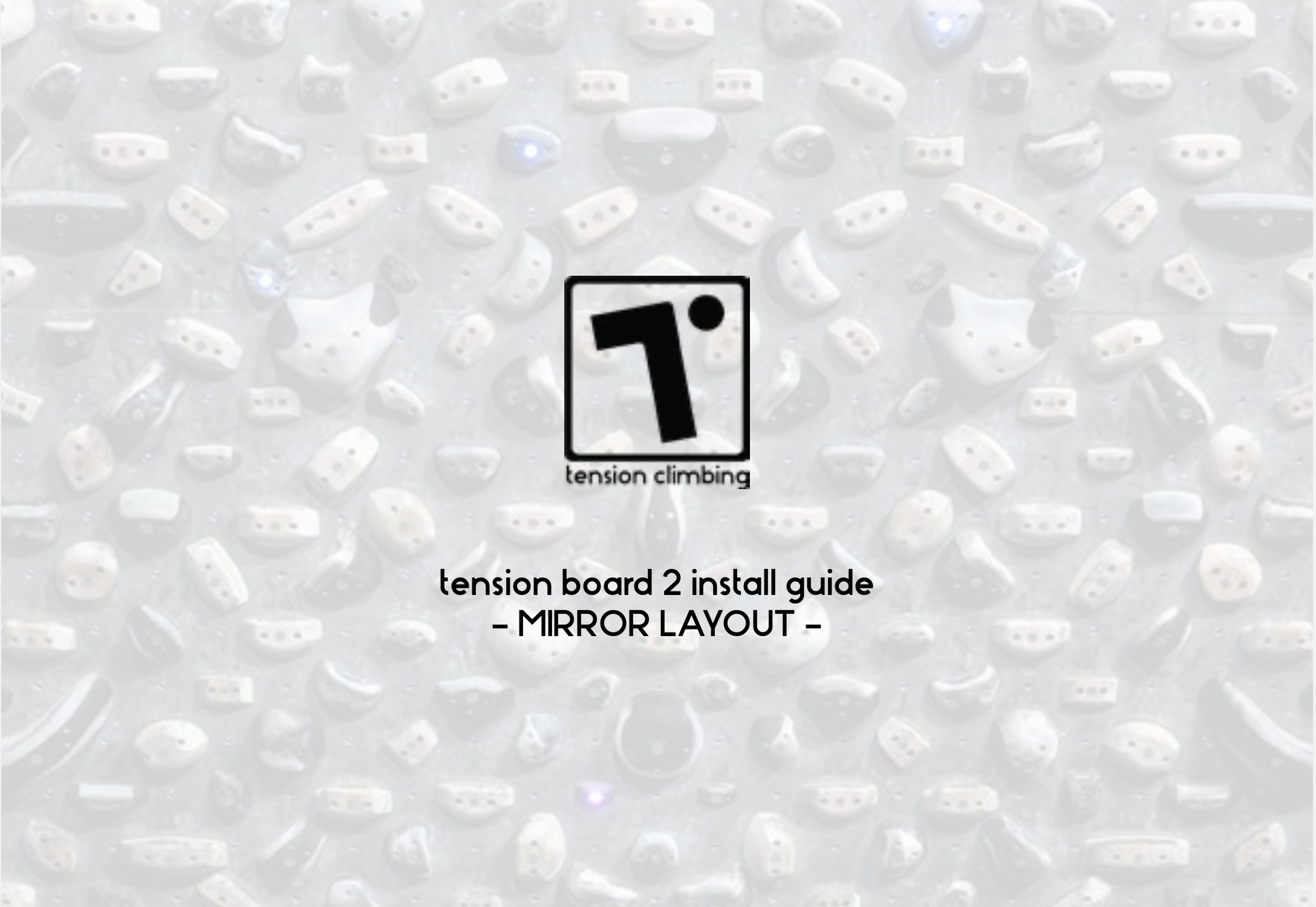 Tension Board 2 Installation Guide MIRROR