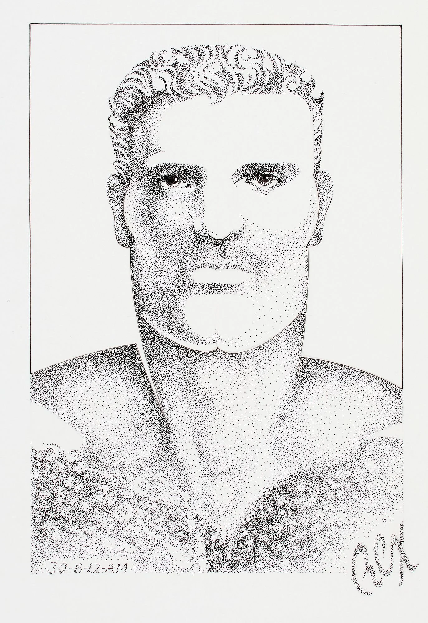 Ink and graphite on paper. 2012. Signed lower right, dated lower left. 10 1/2 x 7 1/2.