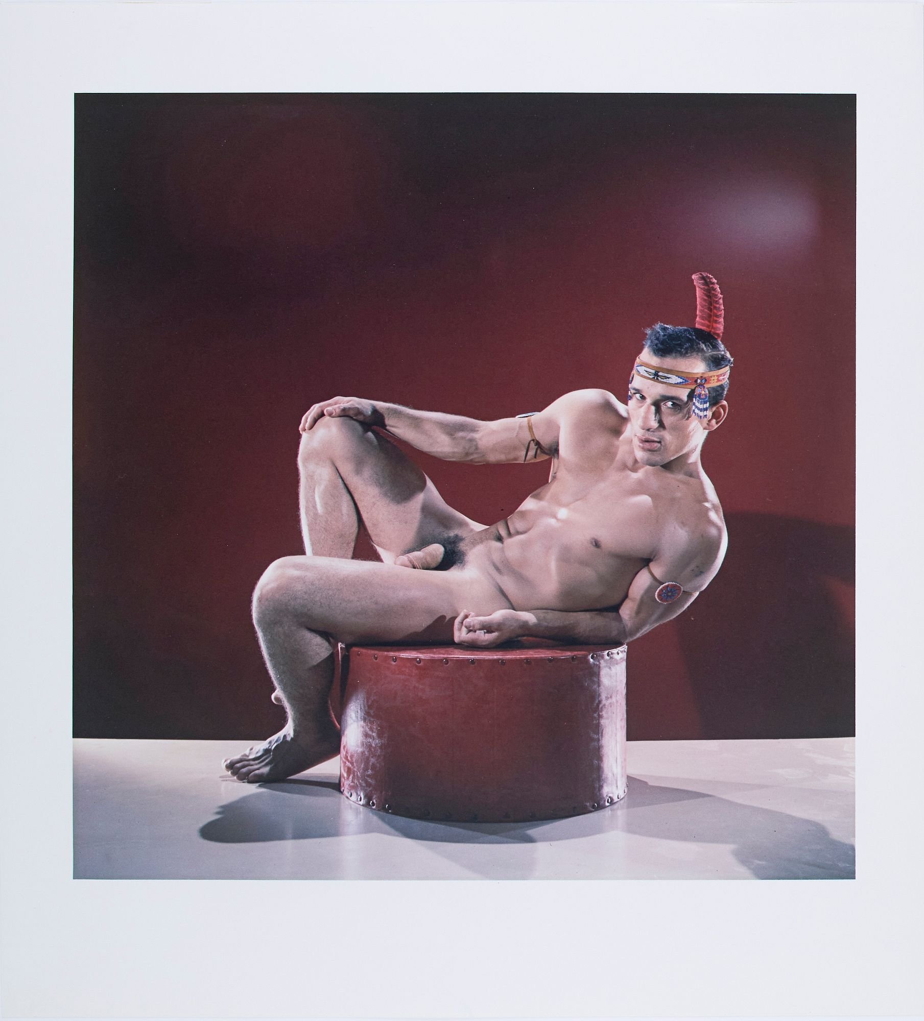 "John Manning." 1990. Dye transfer print of the photograph taken in 1963. Stamped by the estate of Bellas with a signature from the executor. Numbered 3/20. 18 x 16 1/2". Tipped into the mat.