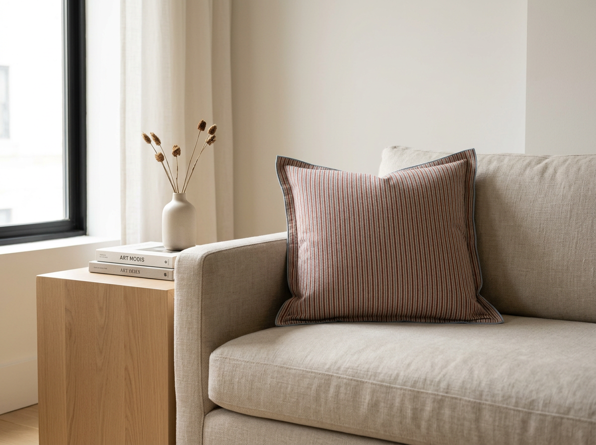 Block Printed "Vasara" Linen Cushion Cover