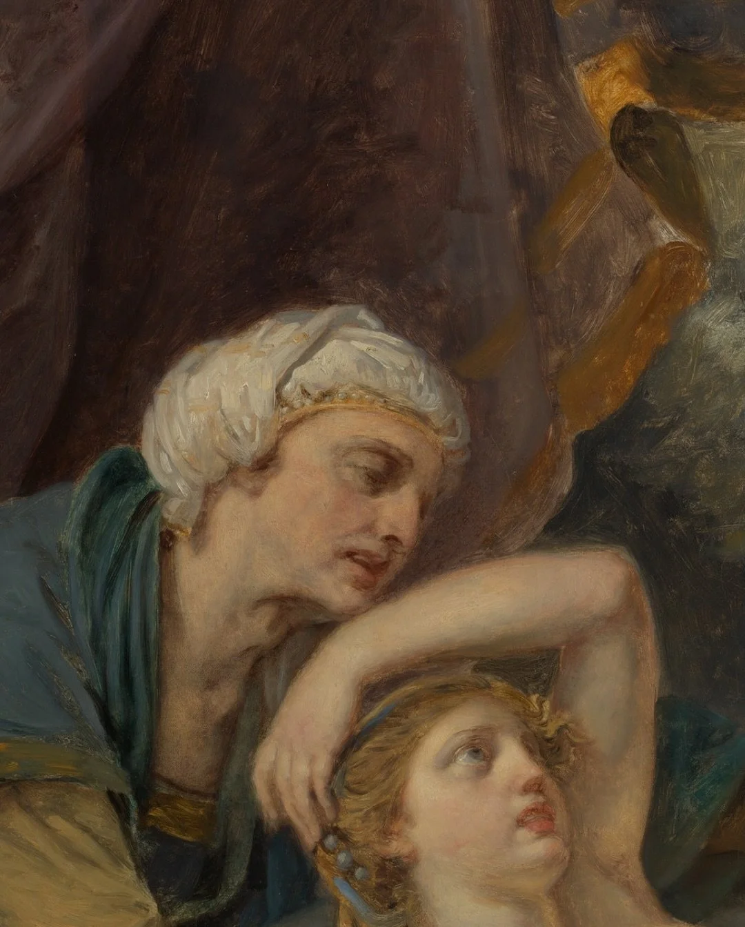 Hoy te presentamos esta obra de Jean-Baptiste Greuze titulada Aegina Visited by Jupiter. 🎨

En esta obra Greuze se aventura en el terreno de la historia mitol&oacute;gica. 

La habitaci&oacute;n se abre como un peque&ntilde;o teatro: cortinajes, s&a