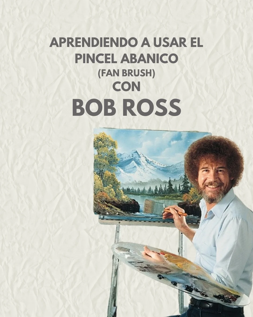 &ldquo;El pincel abanico es como la magia de la naturaleza en tus manos.&rdquo; 🍃

Bob Ross lo usaba para crear una variedad de elementos con solo unos toques, dej&aacute;ndonos ver de manera muy r&aacute;pida lo que quer&iacute;a proyectar en su pi
